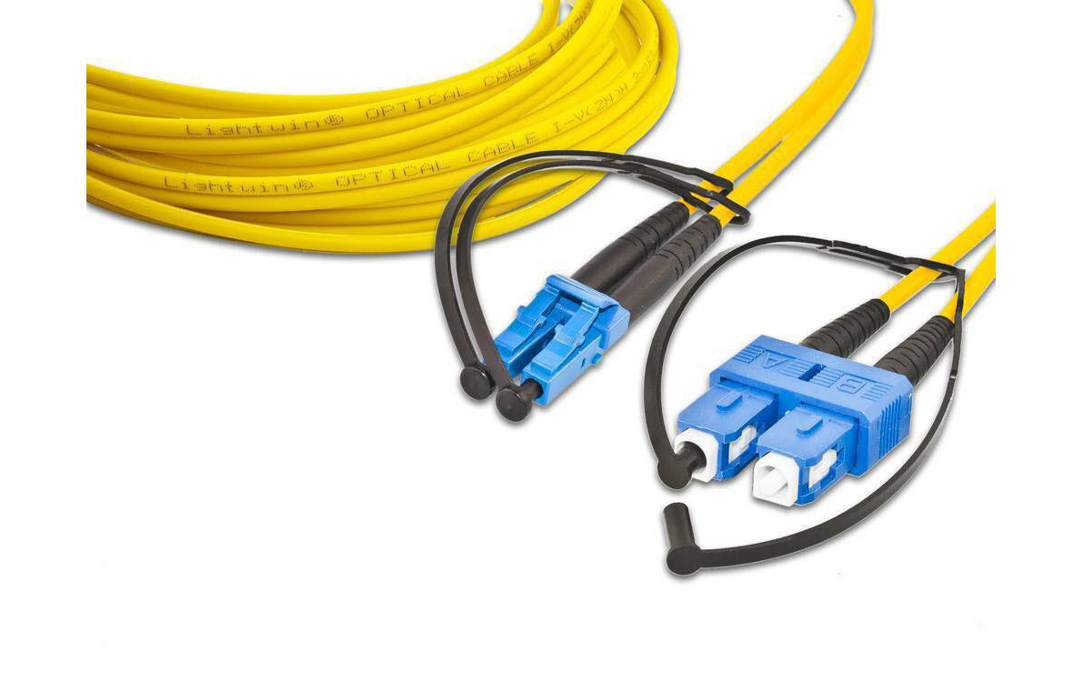 Lightwin LWL-Patchkabel Singlemode LC – SC, OS2, Duplex, 5 m