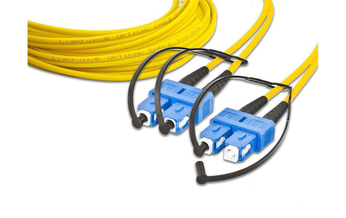 Lightwin LWL-Patchkabel Singlemode SC – SC, OS2, Duplex, 2 m