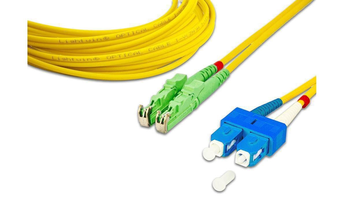 Lightwin LWL-Patchkabel Singlemode E2000/APC – SC, OS2, Duplex, 10 m