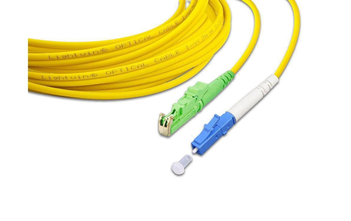 Lightwin LWL-Patchkabel Singlemode E2000/APC – LC, OS2, Simplex, 10 m