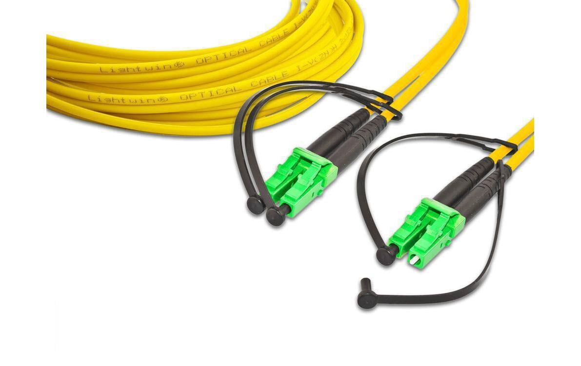 Lightwin LWL-Patchkabel Singlemode LC/APC – LC/APC, OS2, Duplex, 10 m