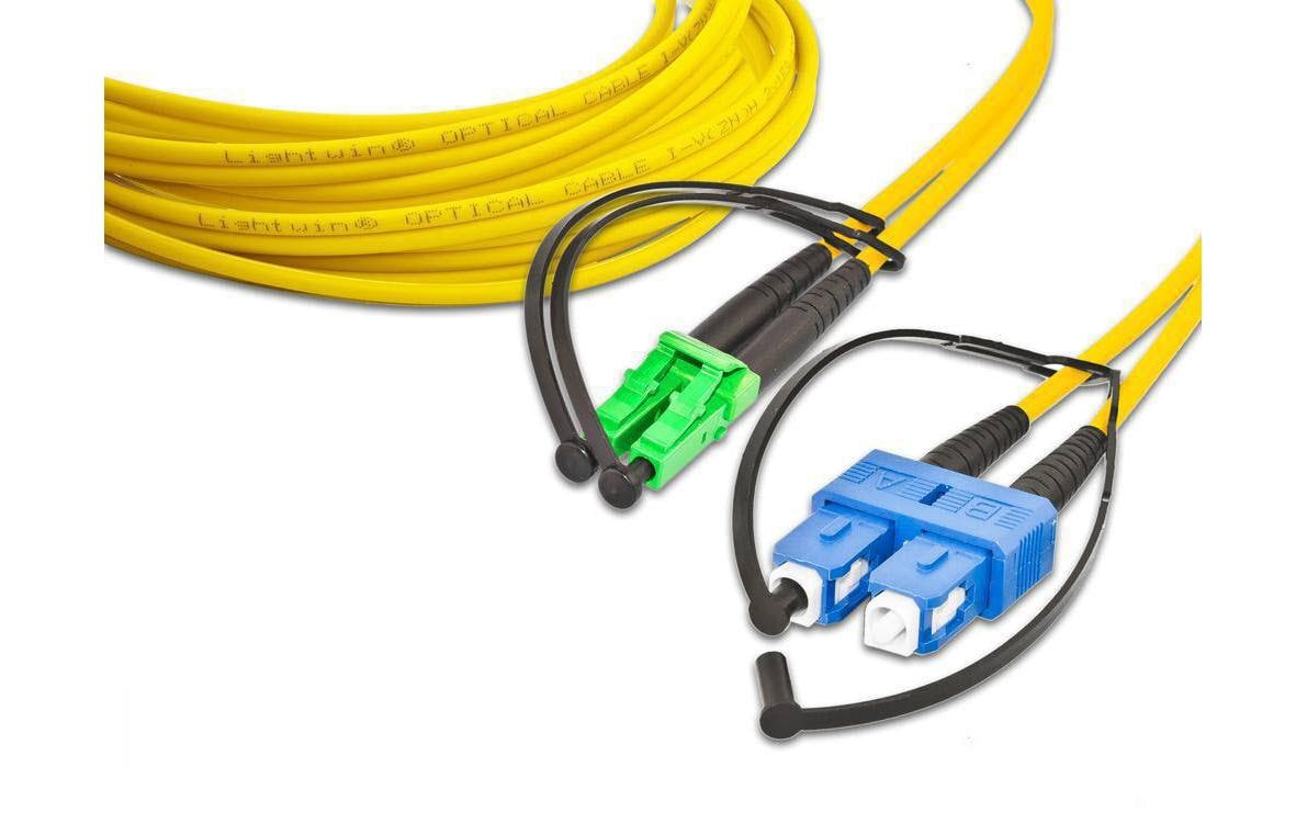 Lightwin LWL-Patchkabel Singlemode LC/APC – SC, OS2, Duplex, 5 m