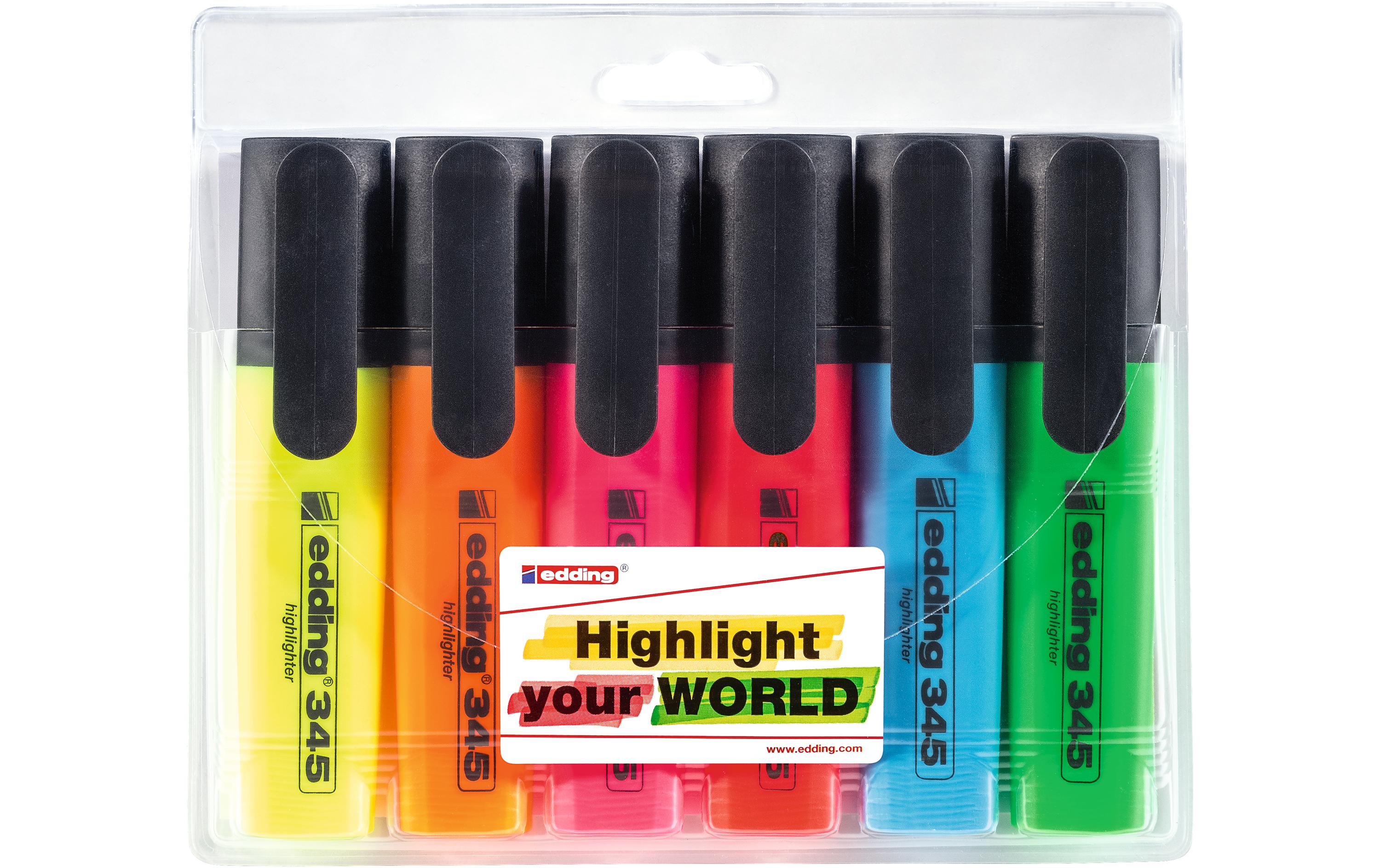 edding Textmarker 345, 6 Stück
