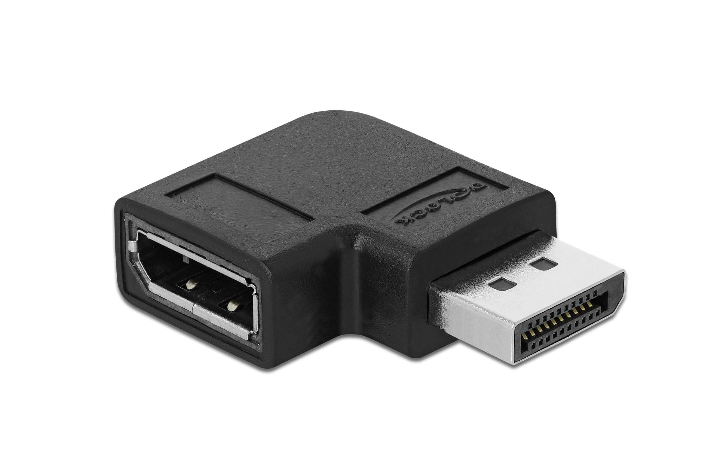 Delock Adapter DisplayPort - DisplayPort, 8K/60Hz rechts gewinkelt