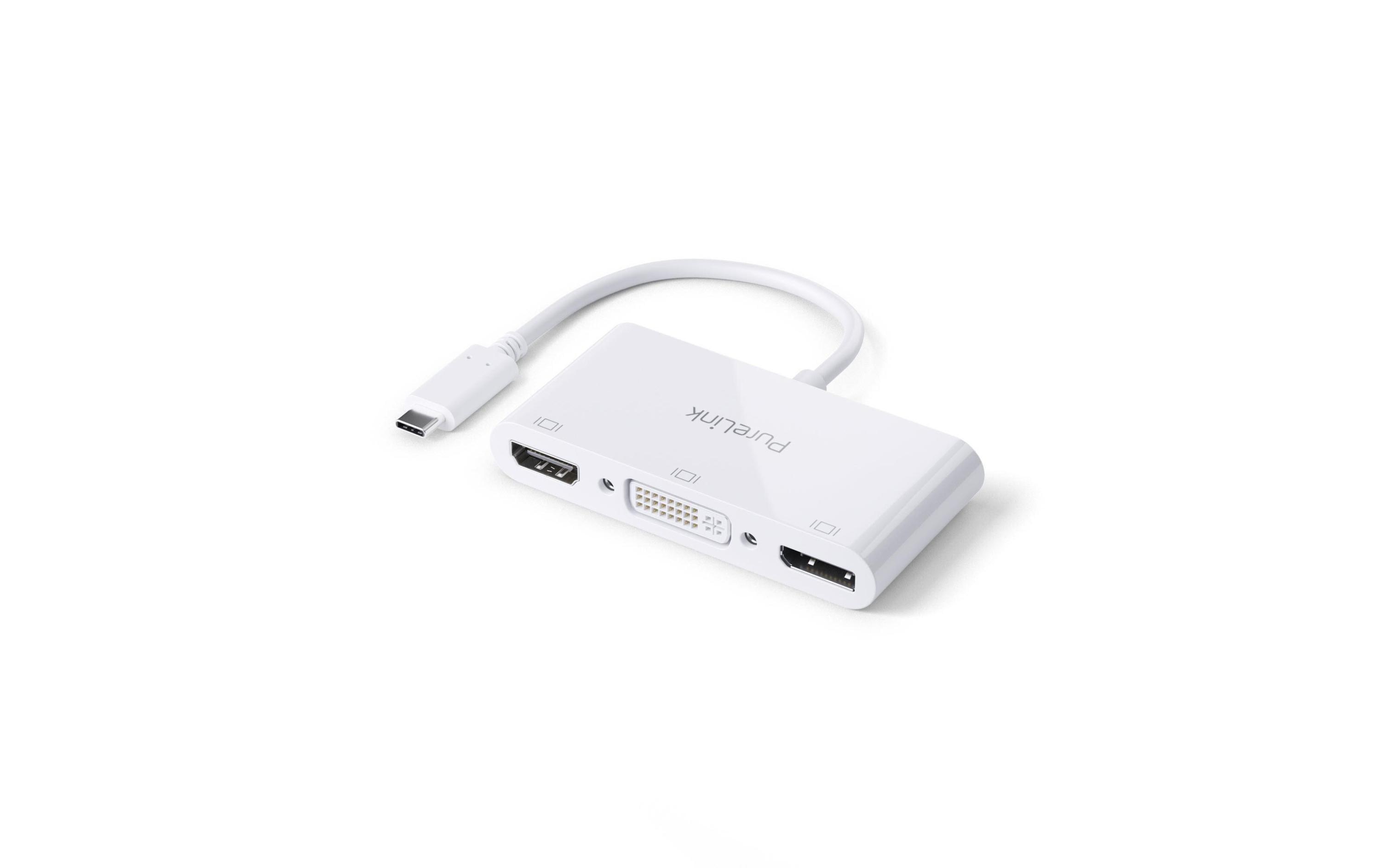 PureLink Multiadapter IS250 USB Type-C - HDMI/DVI/DP, Weiss