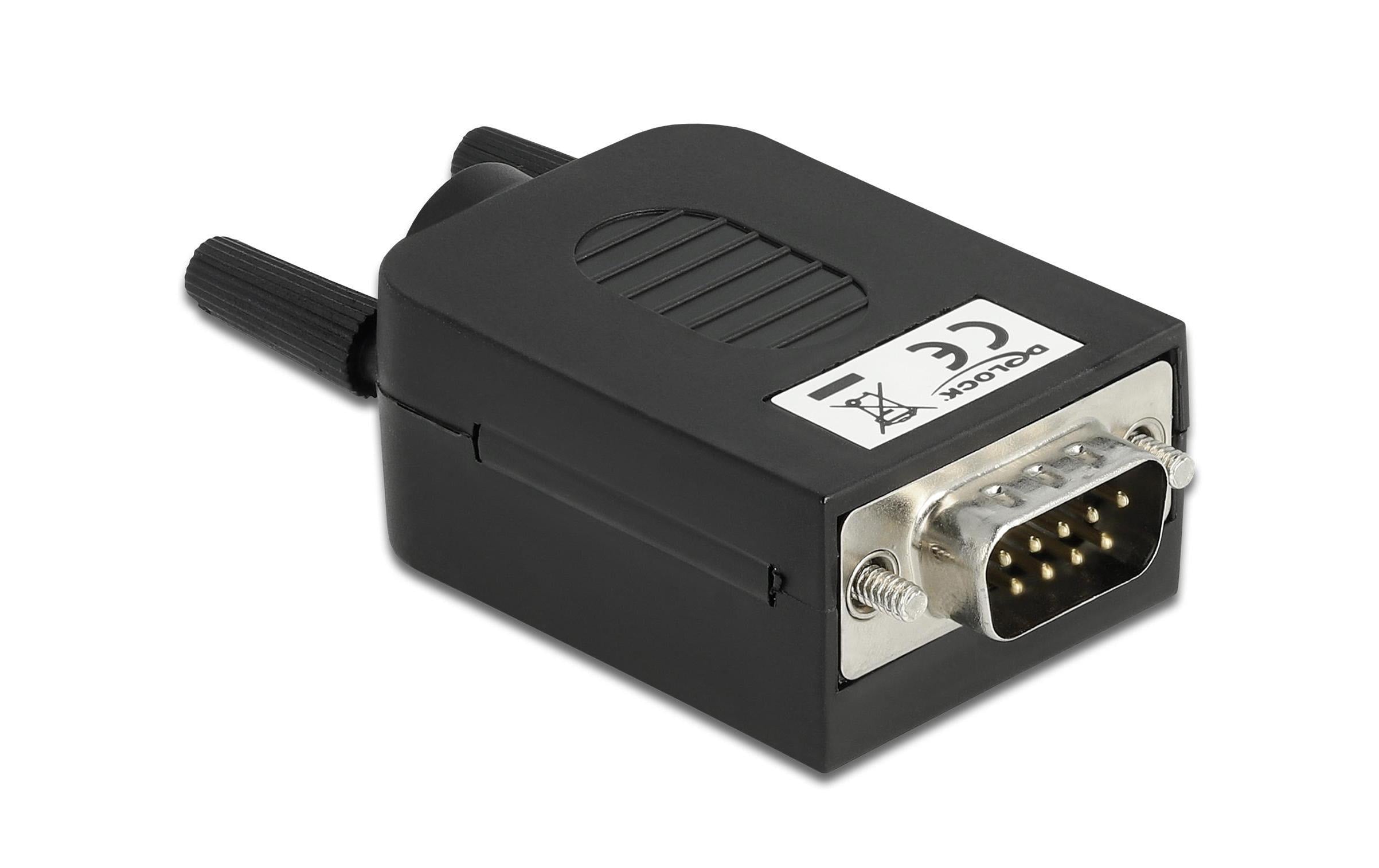 Delock Adapter DB9 - Terminalblock Stecker, mit Gehäuse