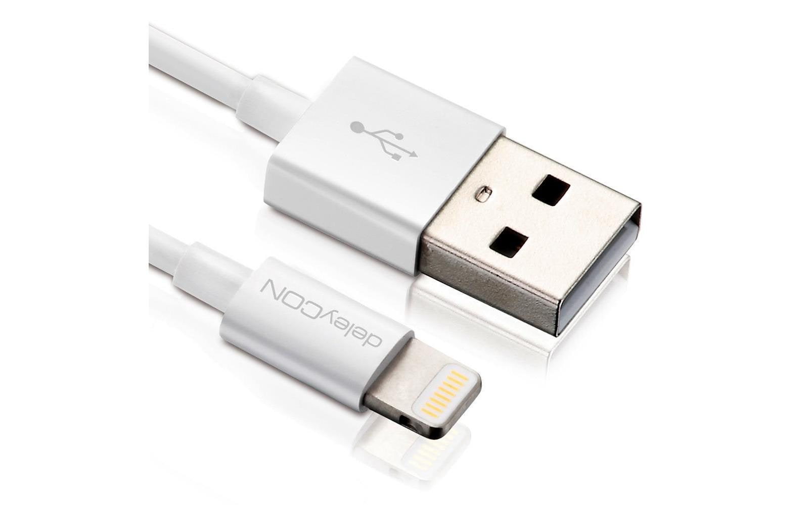 deleyCON USB 2.0-Kabel  USB A - Lightning 2 m