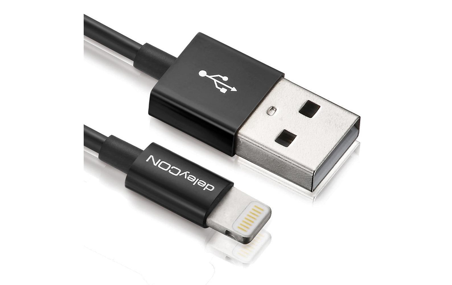 deleyCON USB 2.0-Kabel  USB A - Lightning 0.5 m
