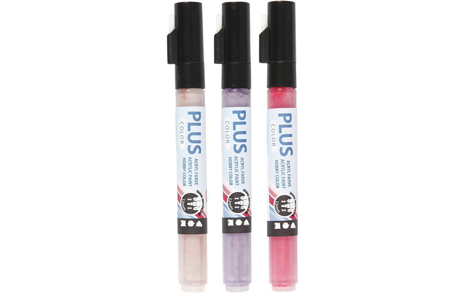 Creativ Company Acrylmarker Plus Color 3er Set, Rosatöne