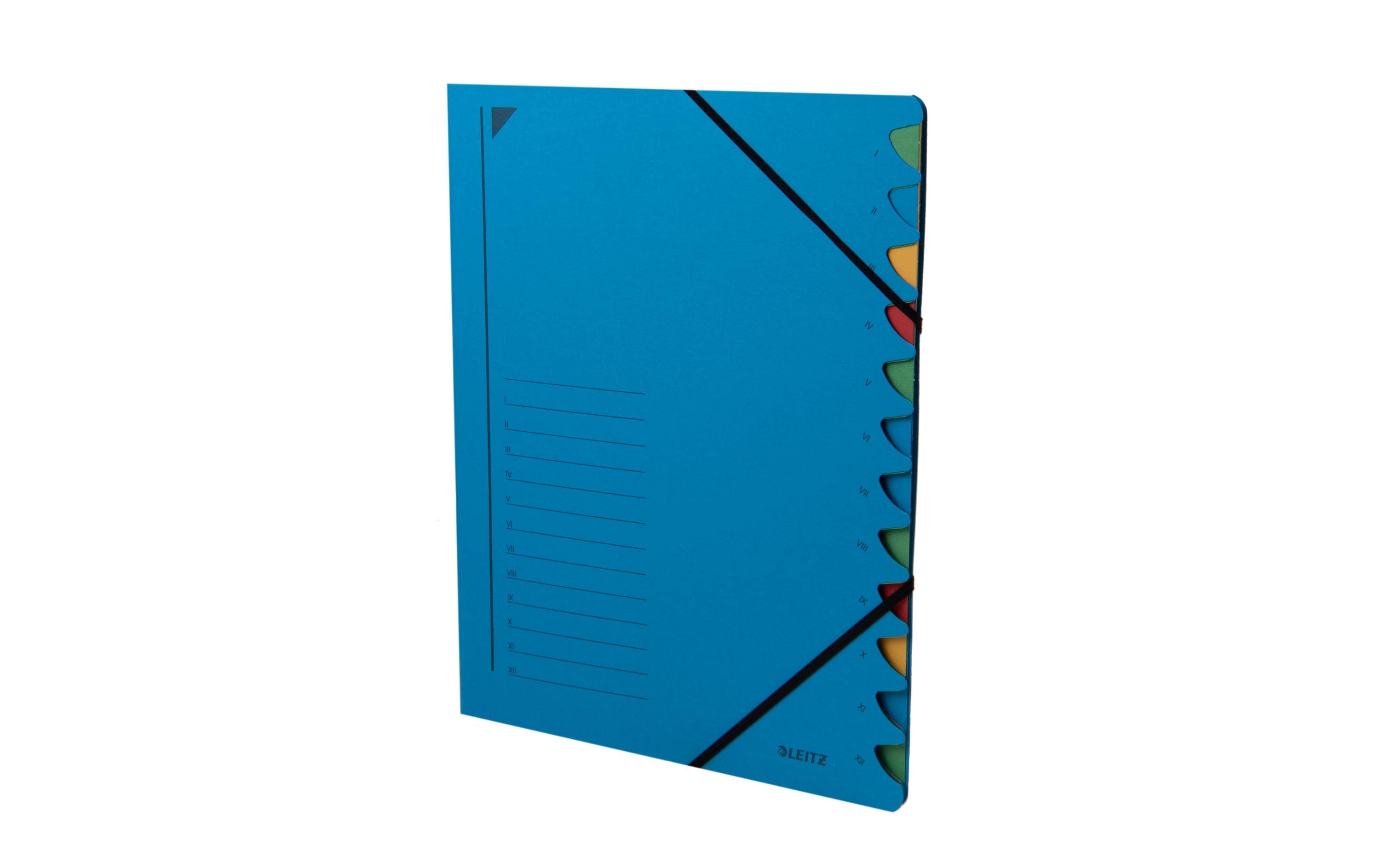 Leitz Ordnungsmappe Ordnungsmappe Blau, 12 Fächer