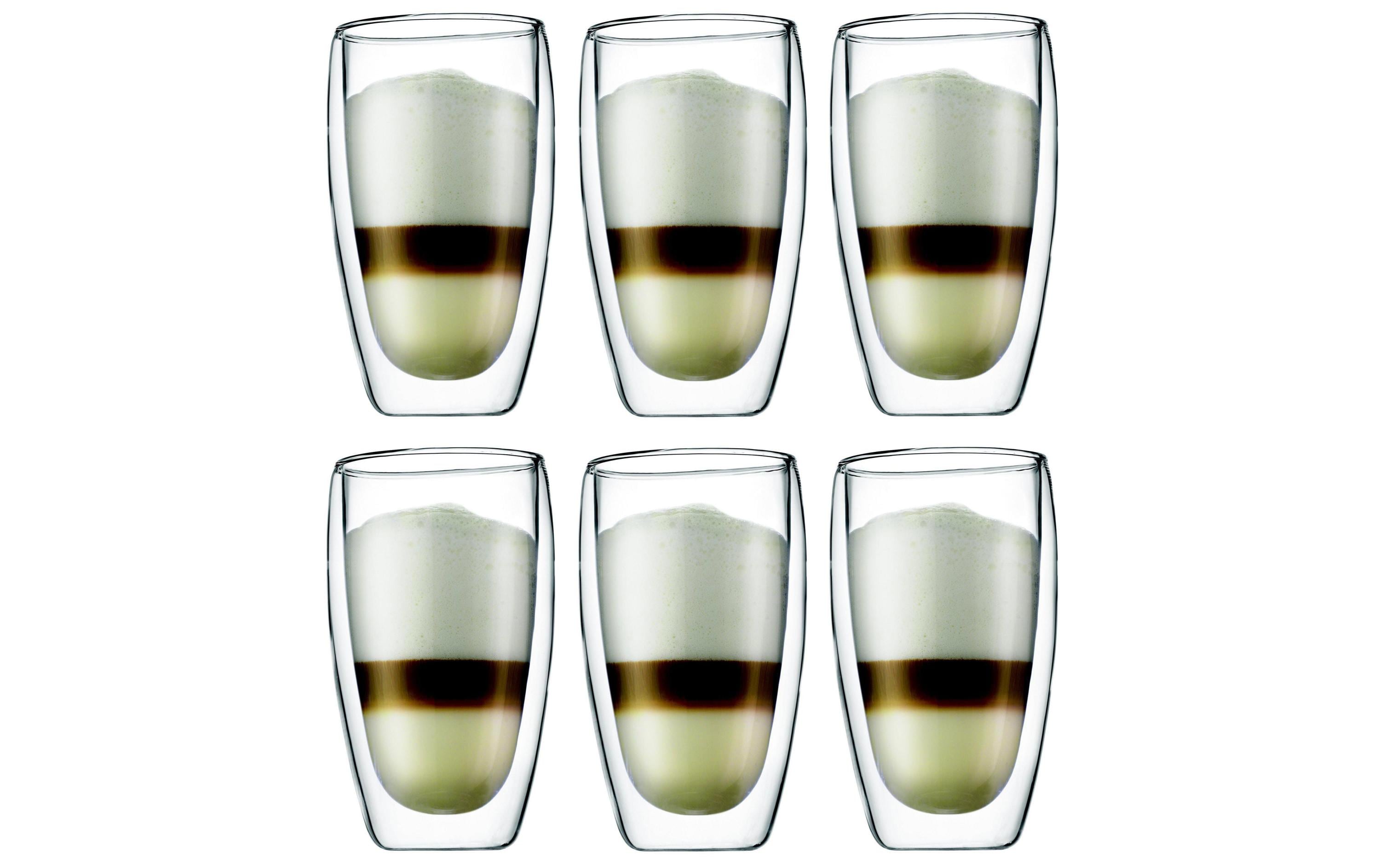 Bodum Thermobecher Pavina 450 ml, 6 Stück, Transparent