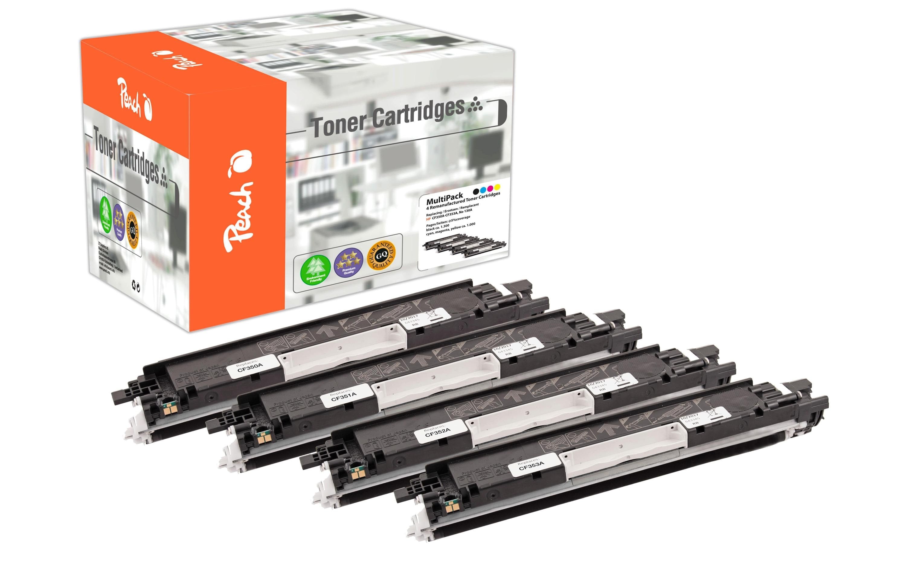 Peach Tonerset HP Nr. 130A Series (CF35A) BK, C, M, Y
