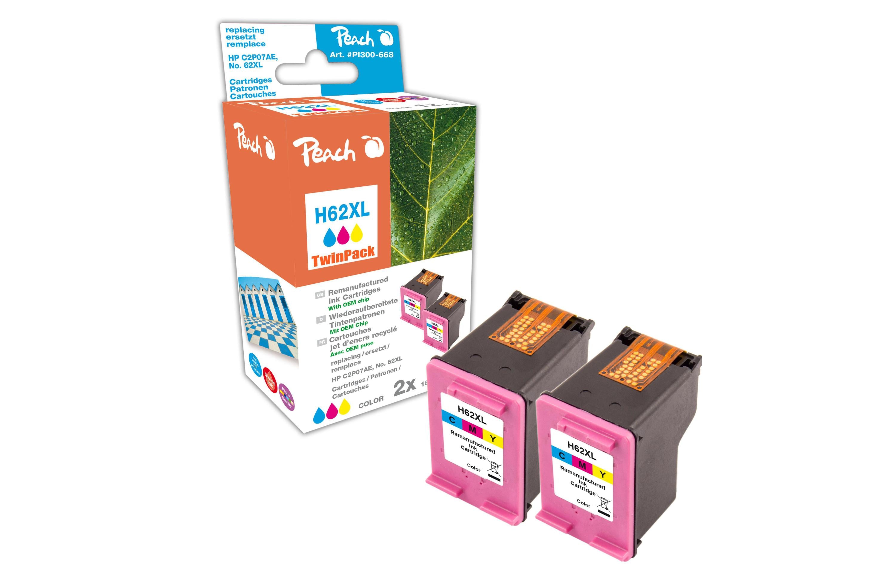 Peach Tinte HP Nr. 62XL (C2P07AE) Color