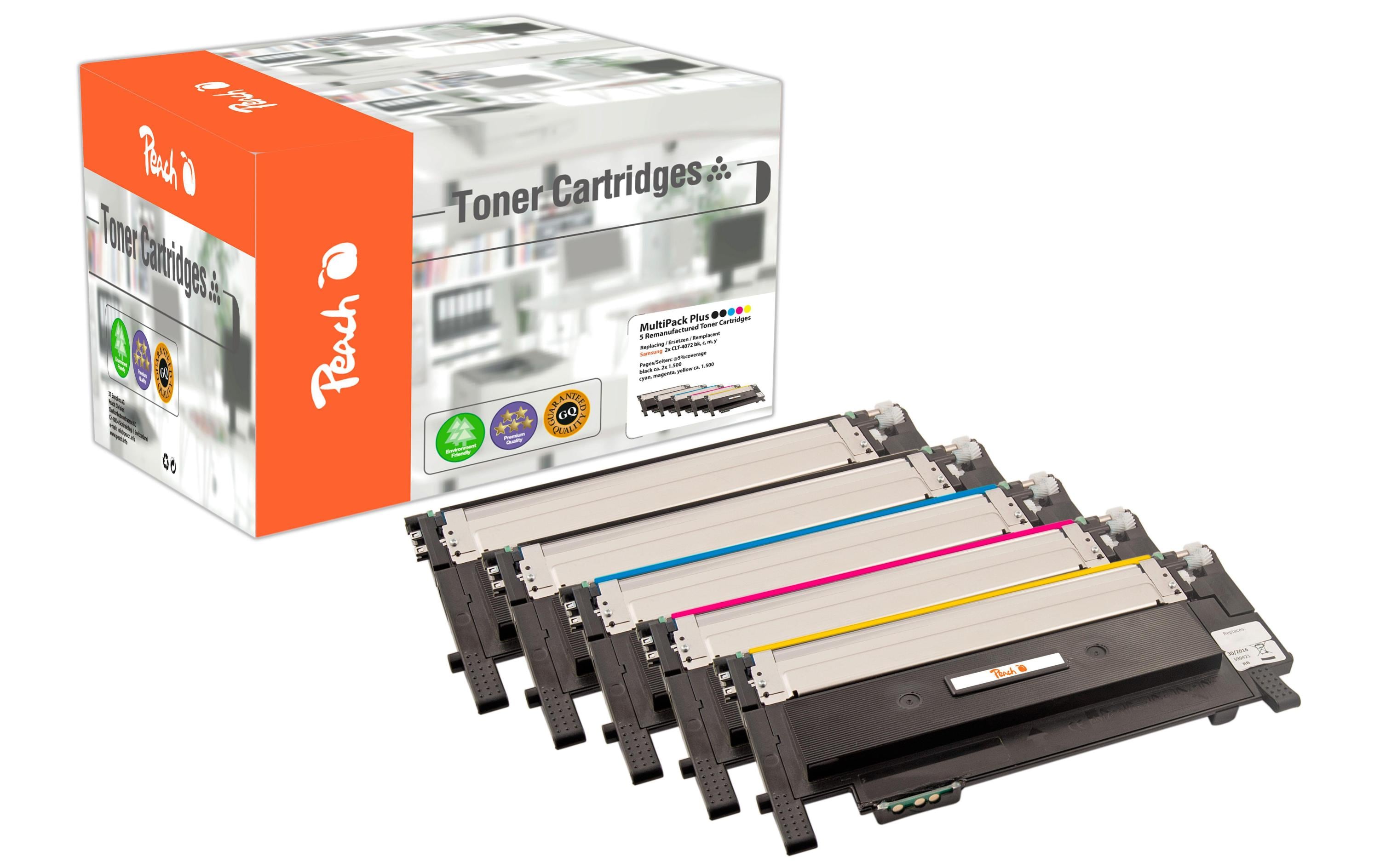 Peach Tonerset Samsung CLT-4072 2x BK, 1x C, M, Y