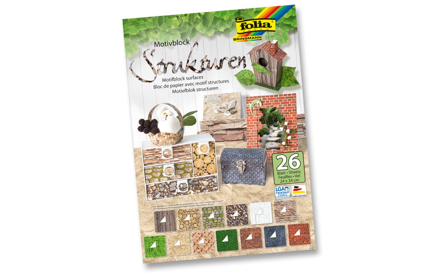 Folia Motivblock Strukturen Mehrfarbig