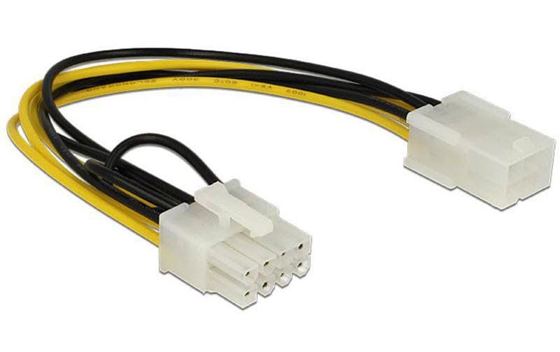 Delock Stromkabel 6Pin - 8Pin 20 cm