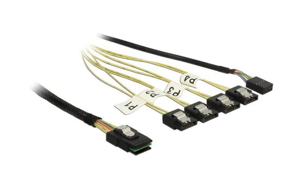 Delock SATA-Kabel 4x SATA-SFF-8087 Reverse Breakout 100 cm