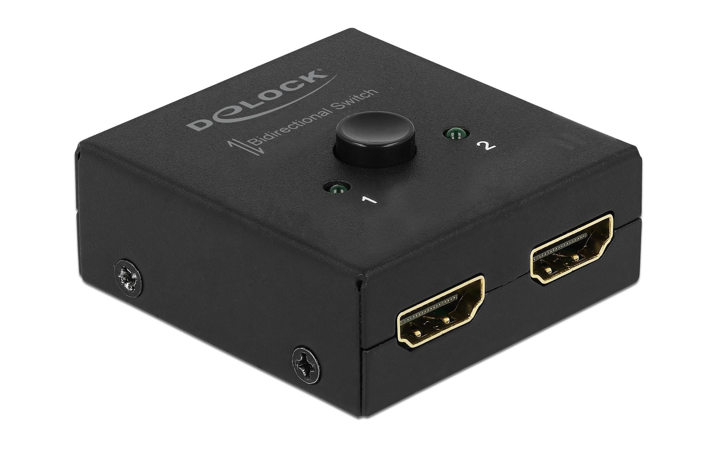 Delock Umschalter 2in-1Out, 1in-2out HDMI 4K/60Hz, Bidirektional