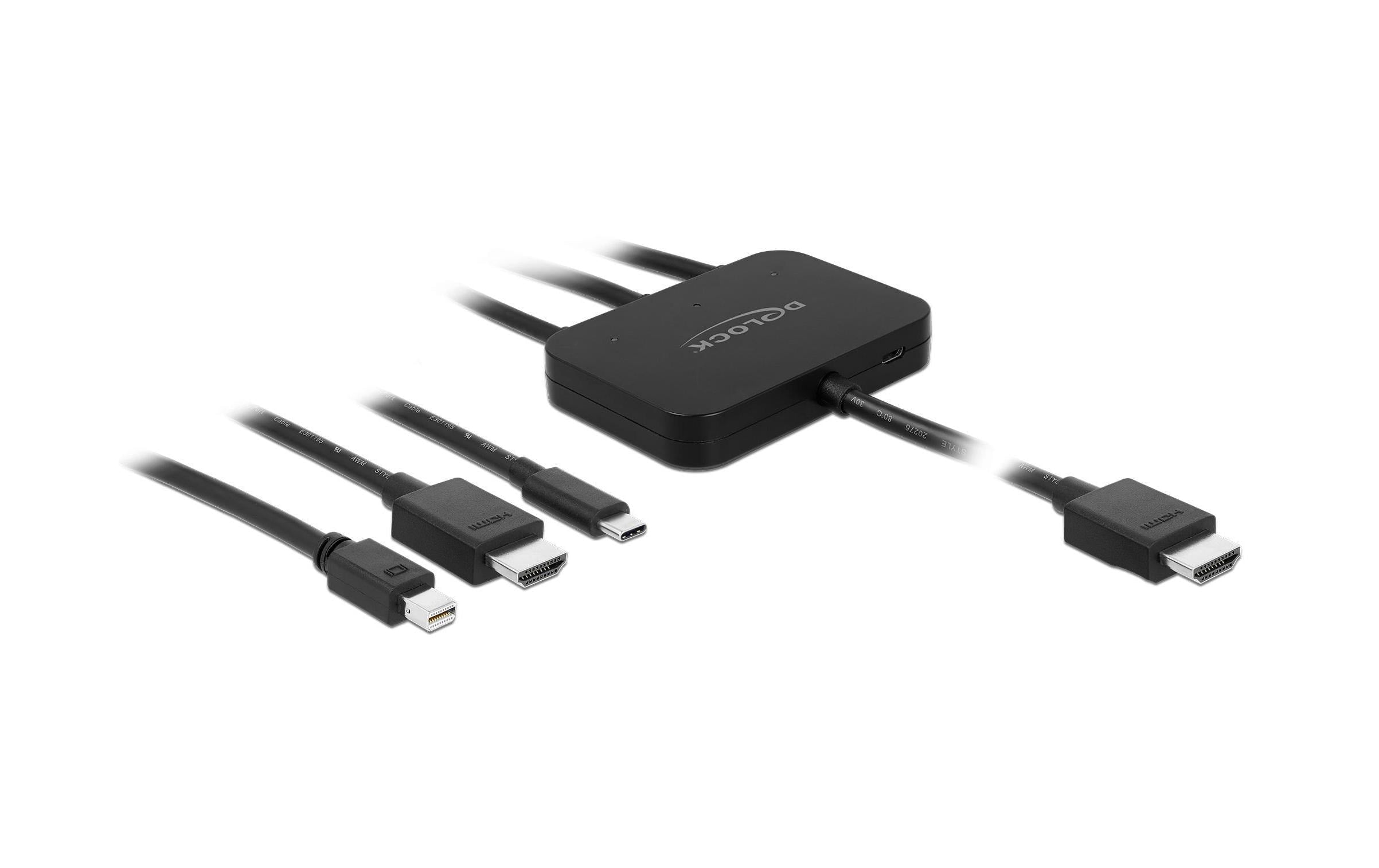 Delock Adapter 85830 USB-C, HDMI oder Mini-DP zu HDMI 1.8m
