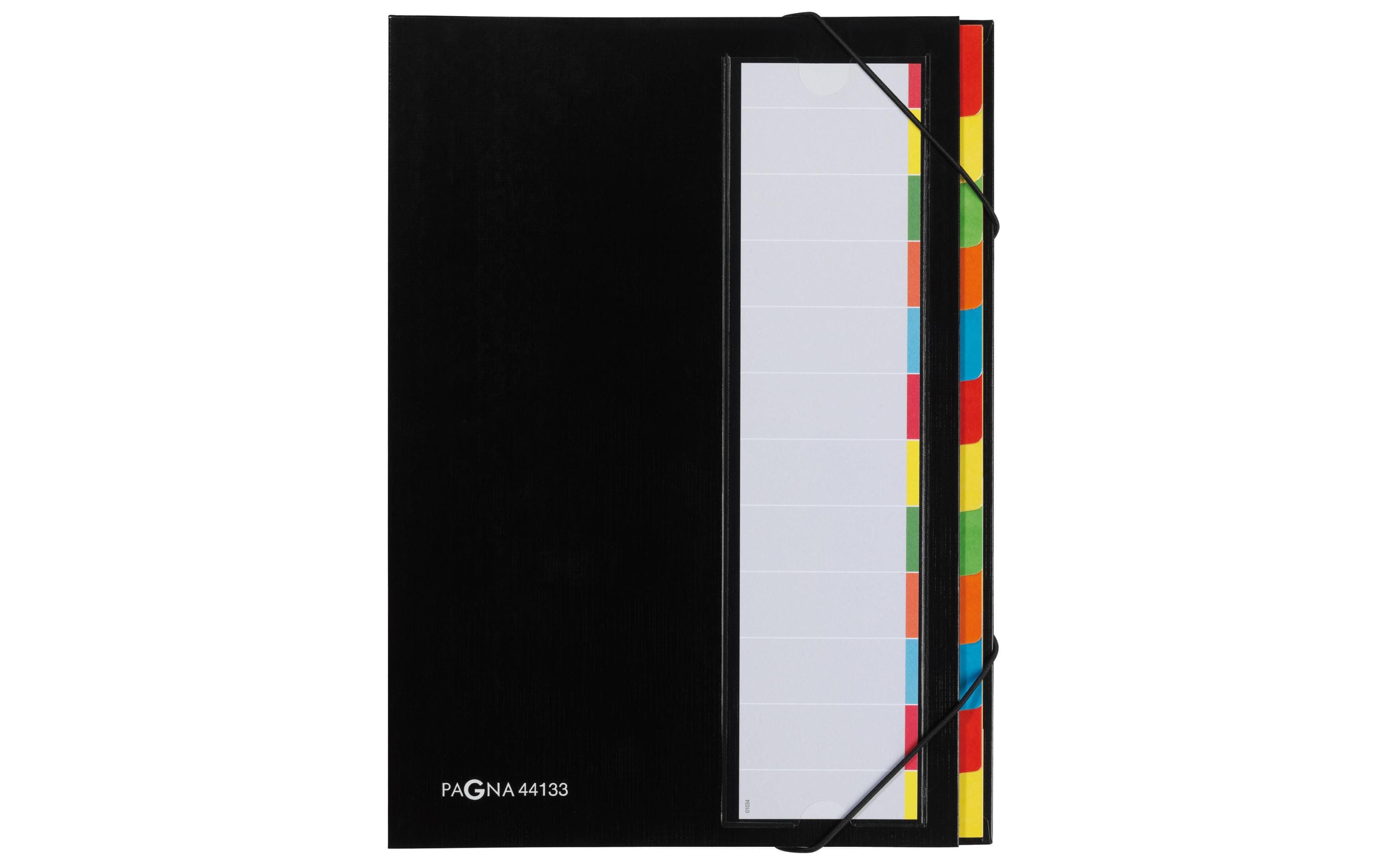 Pagna Ordnungsmappe A4 Premium Schwarz, 12 Fächer