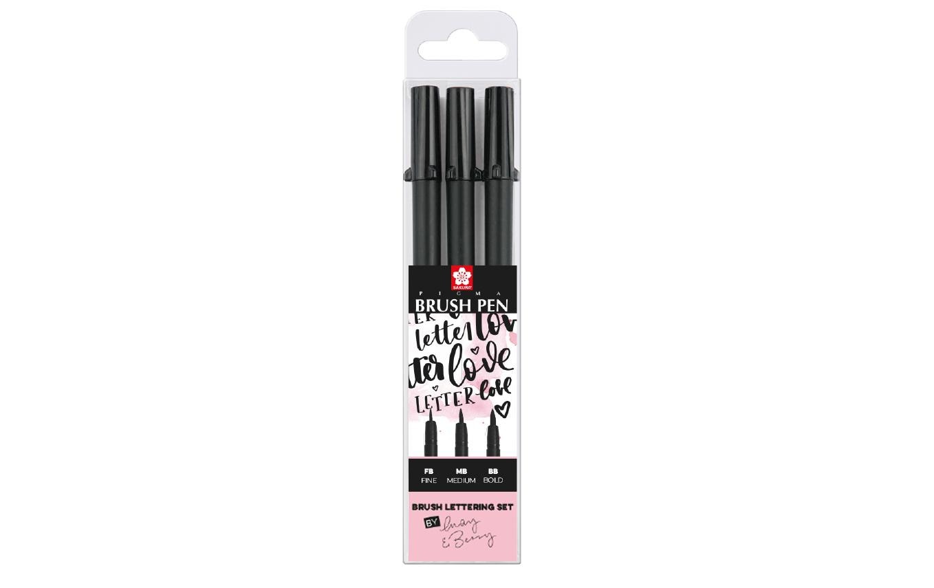 Sakura Brushpen 3-teilig, Schwarz
