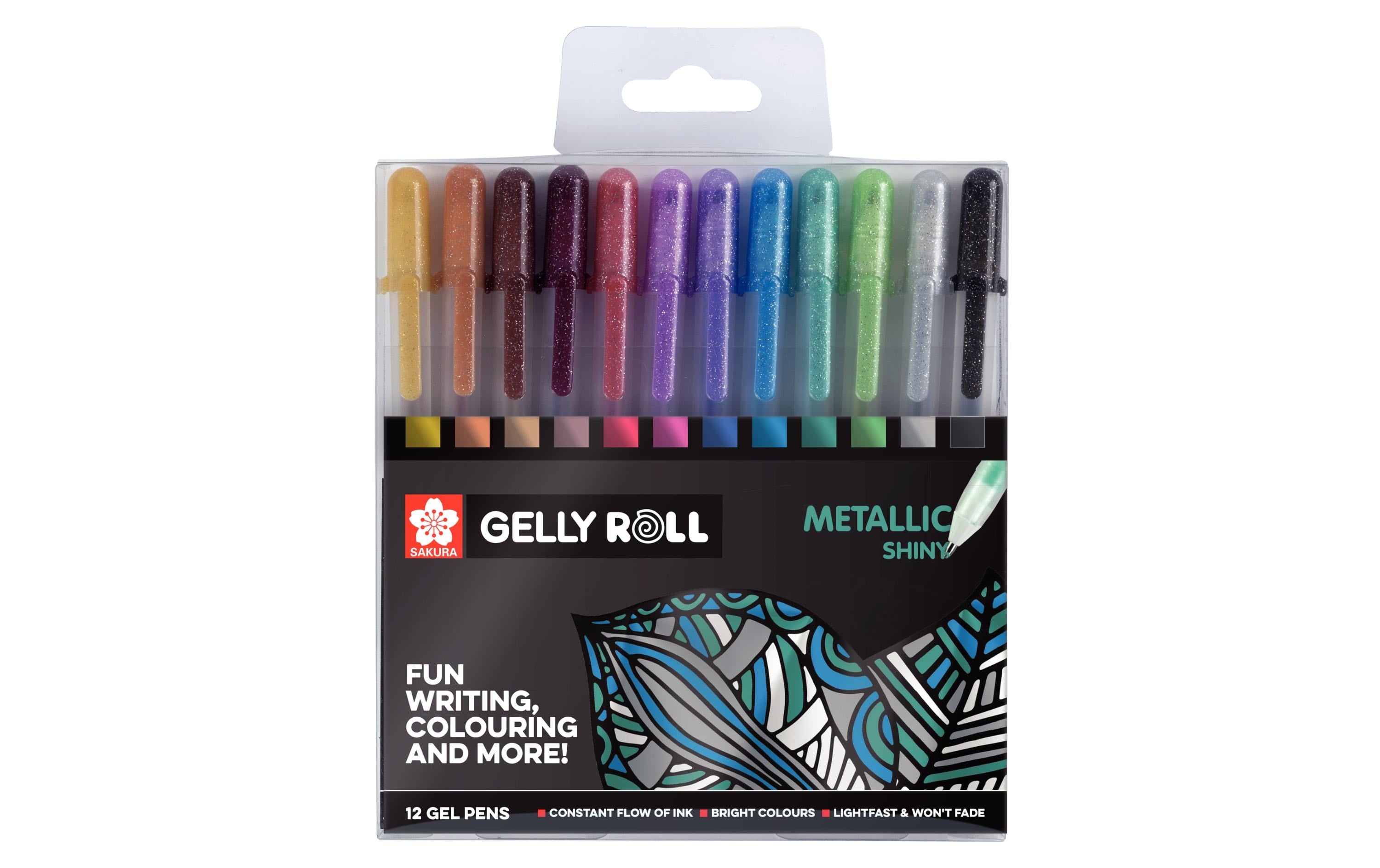 Sakura Gelschreiber Gelly Roll Metallic Mehrfarbig, 12 Stück