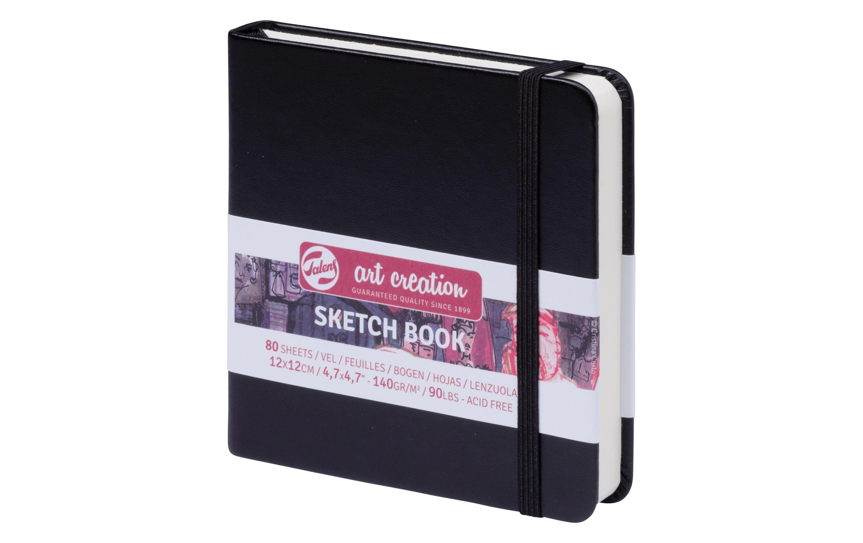 Talens Malbuch 12 x 12 cm Schwarz