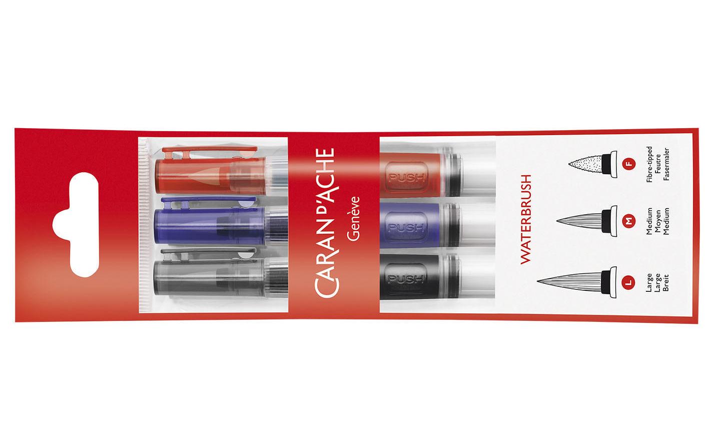 Caran d'Ache Wassertankpinsel Aquarell 3 Stück