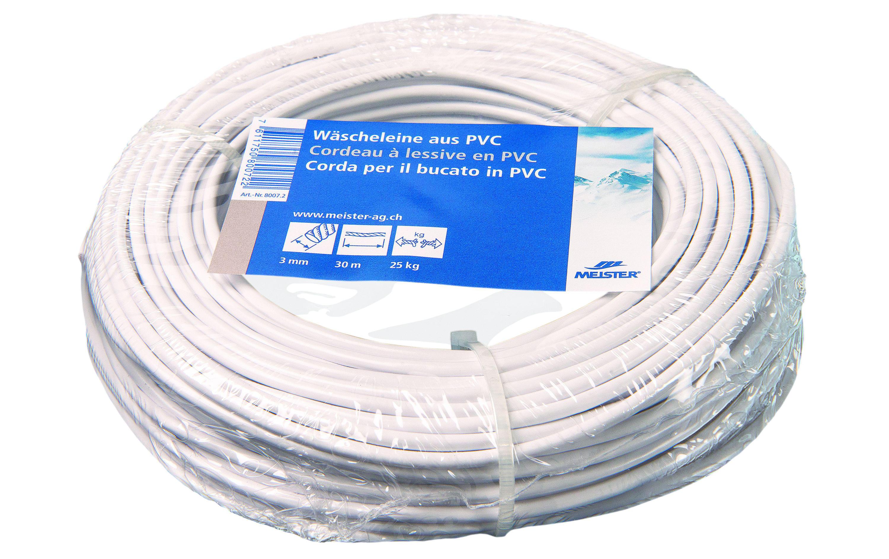 Meister Wäscheleine Ø 3 mm, 30 m, 25 kg, Weiss