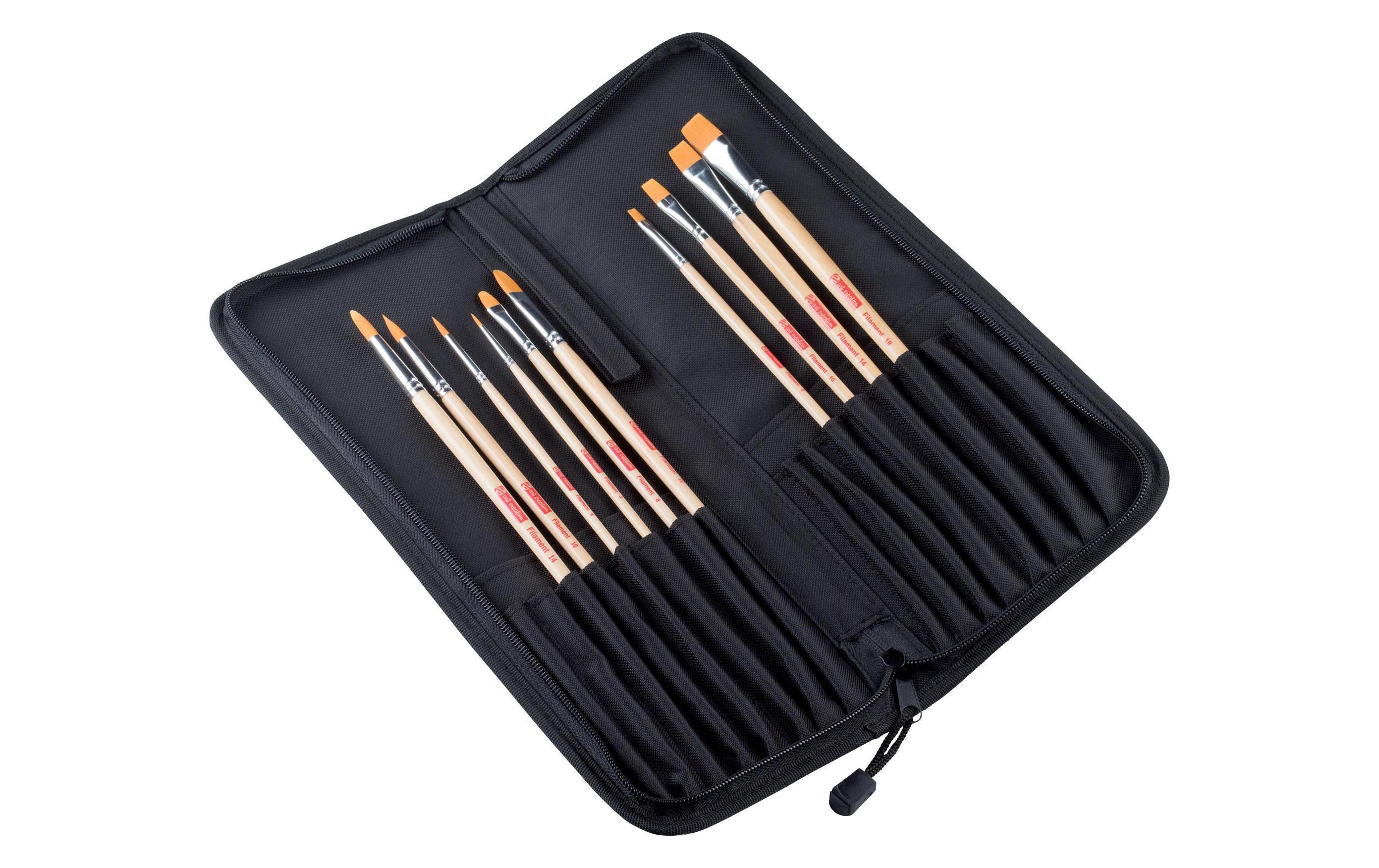 Talens Acrylpinsel mit Organizer, 10 Stück