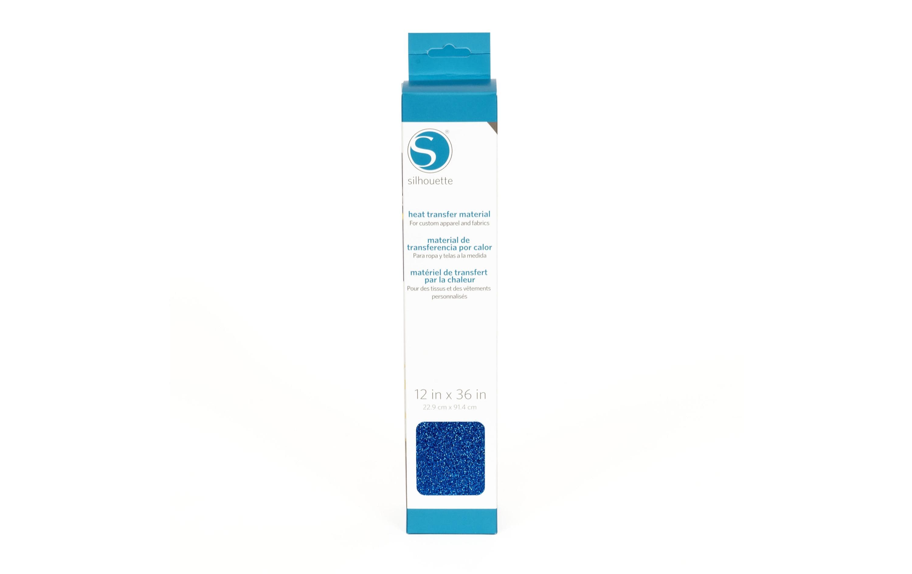 Silhouette Aufbügelfolie 30.5 cm x 90 cm Blau, glitzer