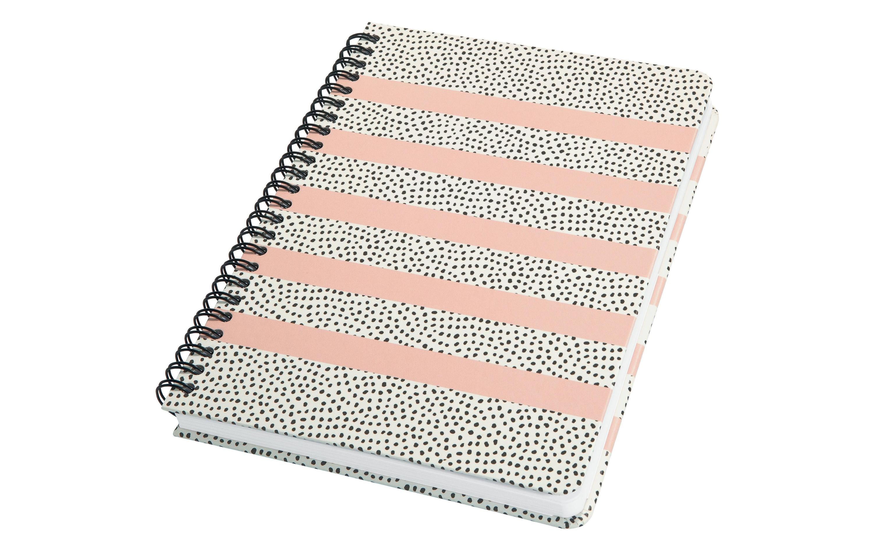 Jolie Notizbuch Sweet Dots A5, Dot, Rosa/Schwarz/Weiss