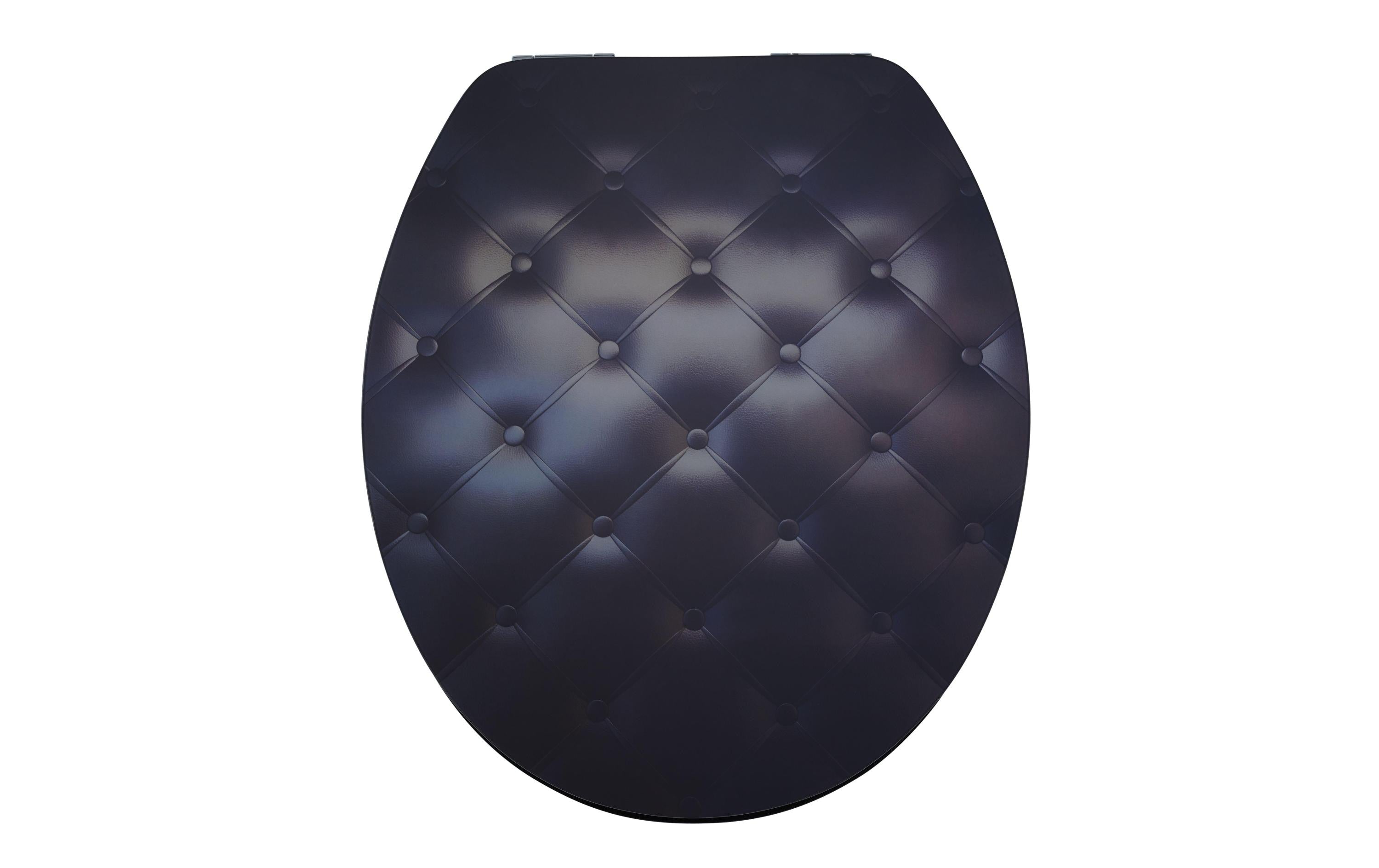 diaqua® Toilettensitz Lyon Black Sofa Absenkautomatik, Schwarz