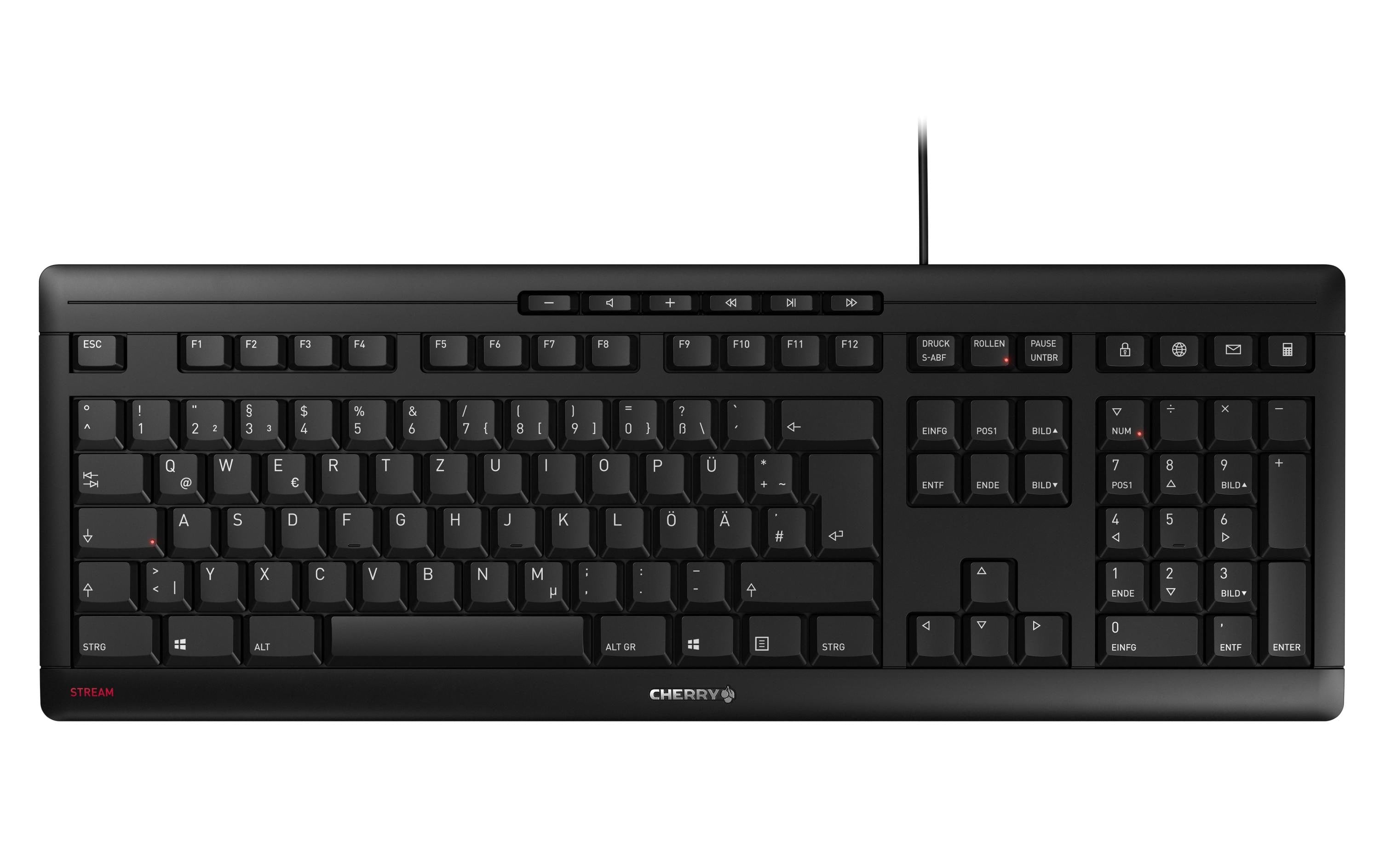 Cherry Tastatur Stream DE-Layout Schwarz