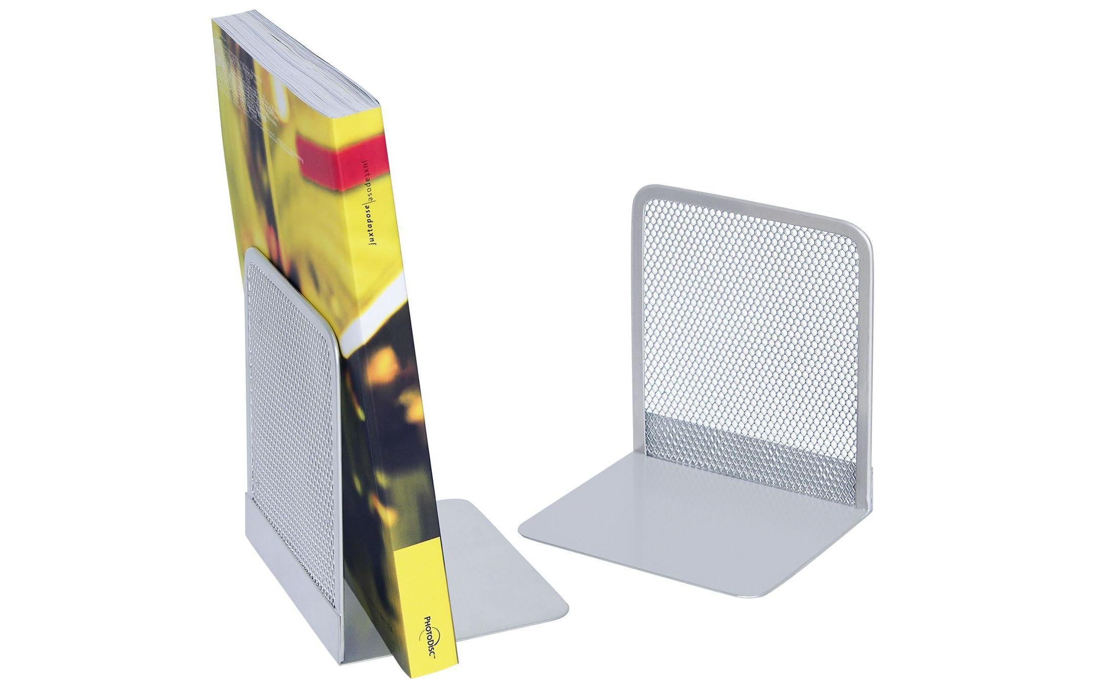 WEDO Buchstützen-Set Office Silber, 2 Stück