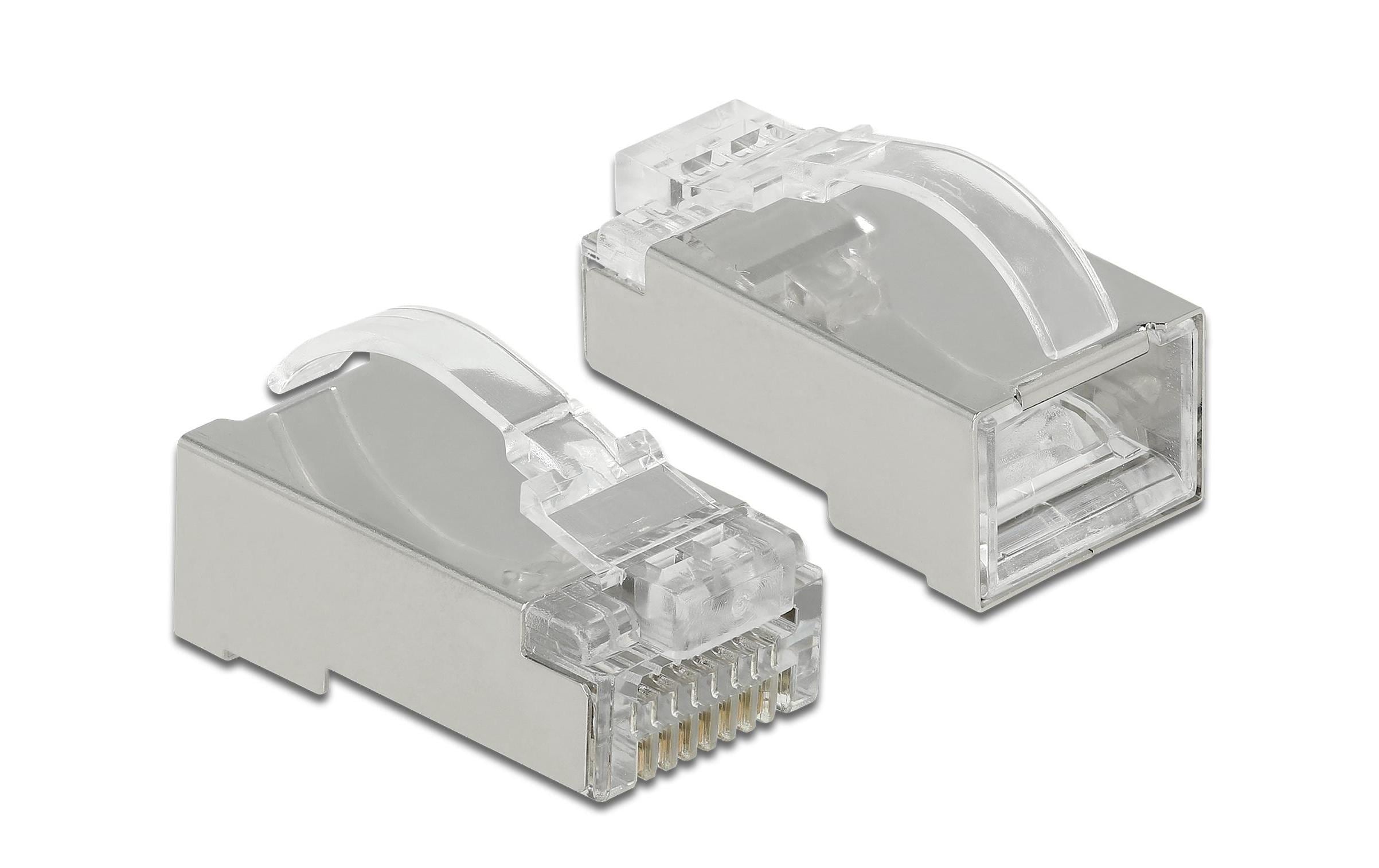 Delock Stecker RJ45 Cat.6 STP 20 Stück, Transparent, geschirmt