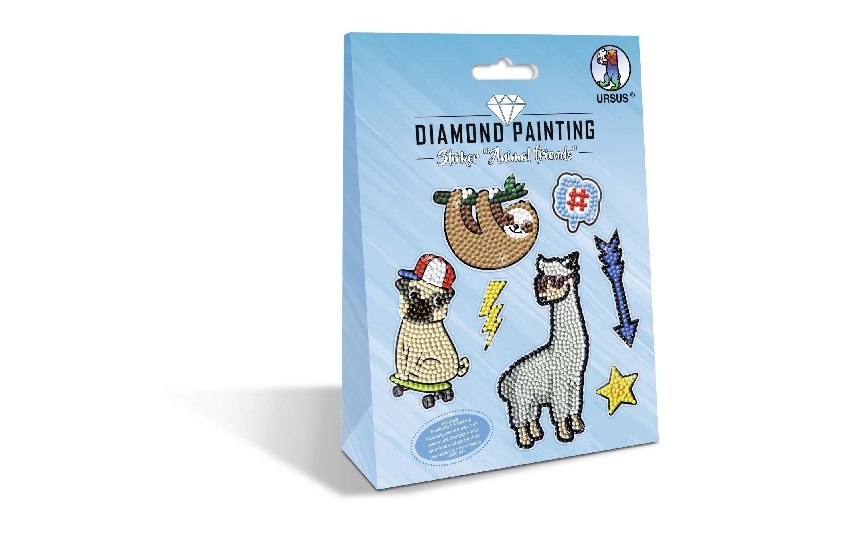 URSUS Motivsticker Diamond Painting Animal Blau  1 Stück