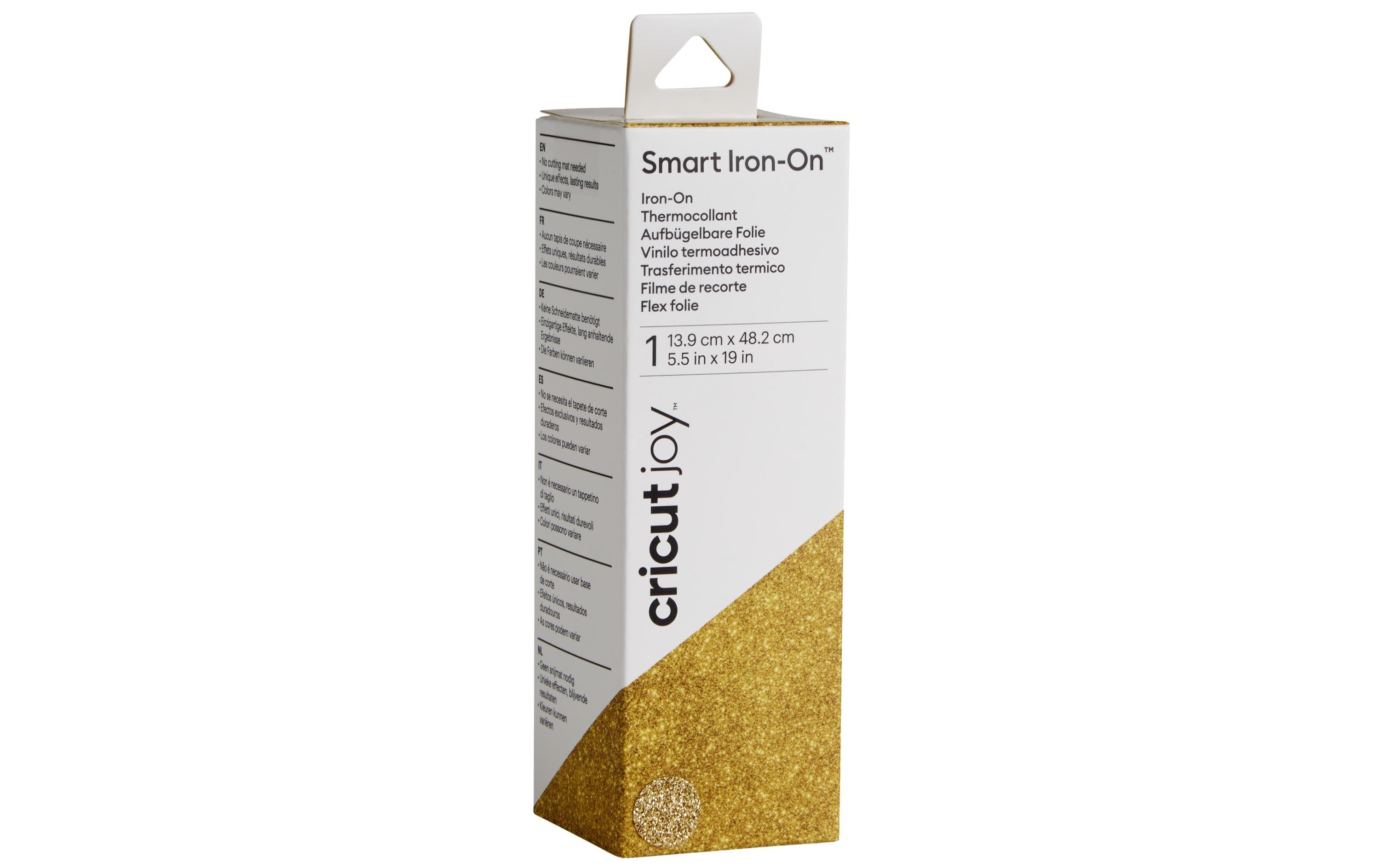 Cricut Aufbügelfolie Joy 13.9 cm x 48.2 cm Glitzer Gold