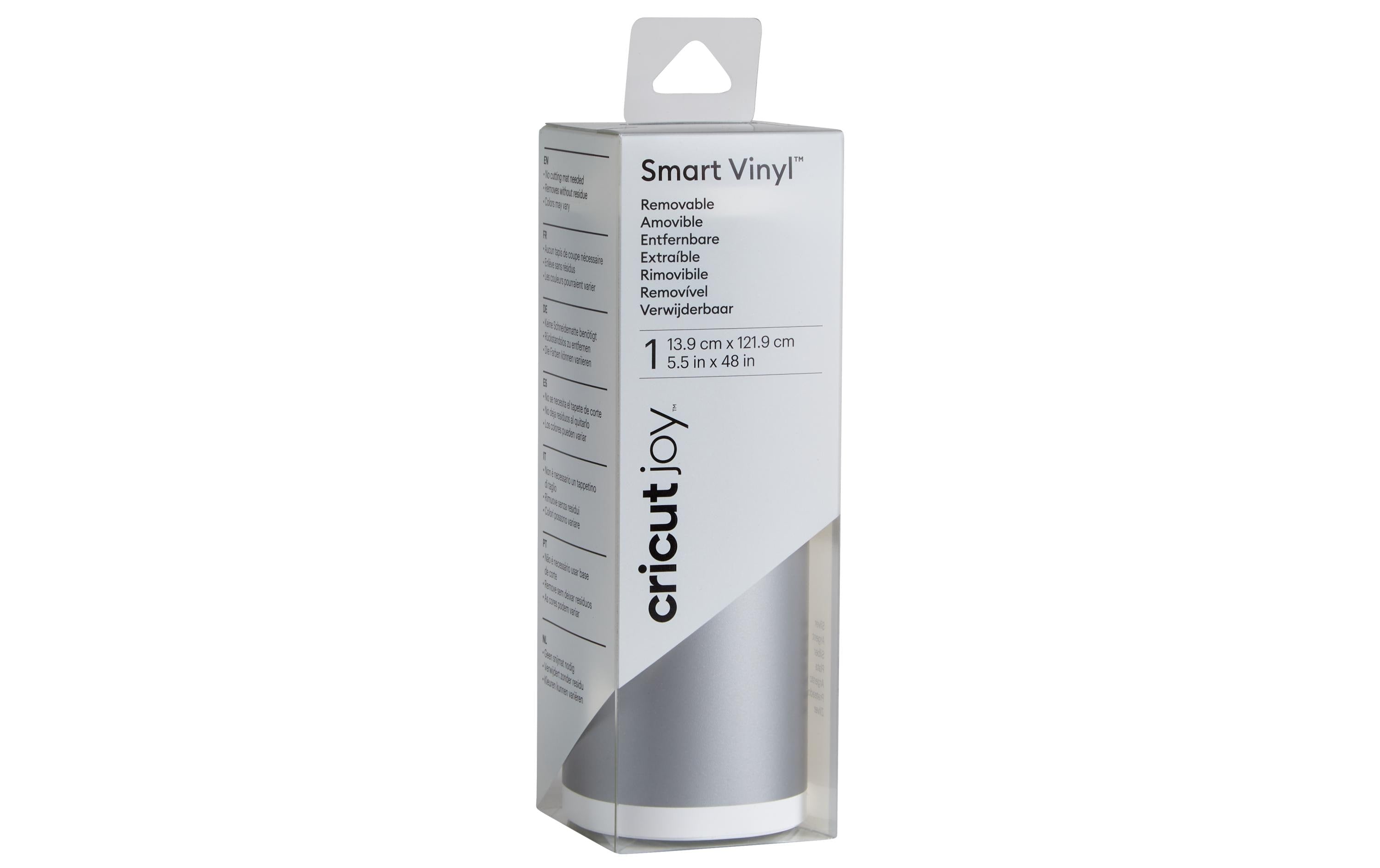 Cricut Vinylfolie Joy 13.9 cm x 121.9 cm  Ablösbar, Silber