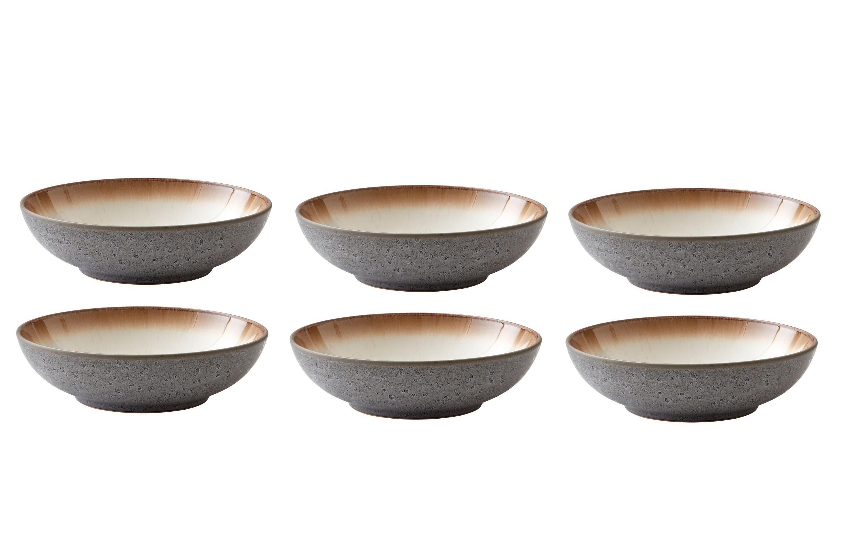 Bitz Suppen- & Pastateller Ø 20 cm, 6 Stück, Grau/Crème
