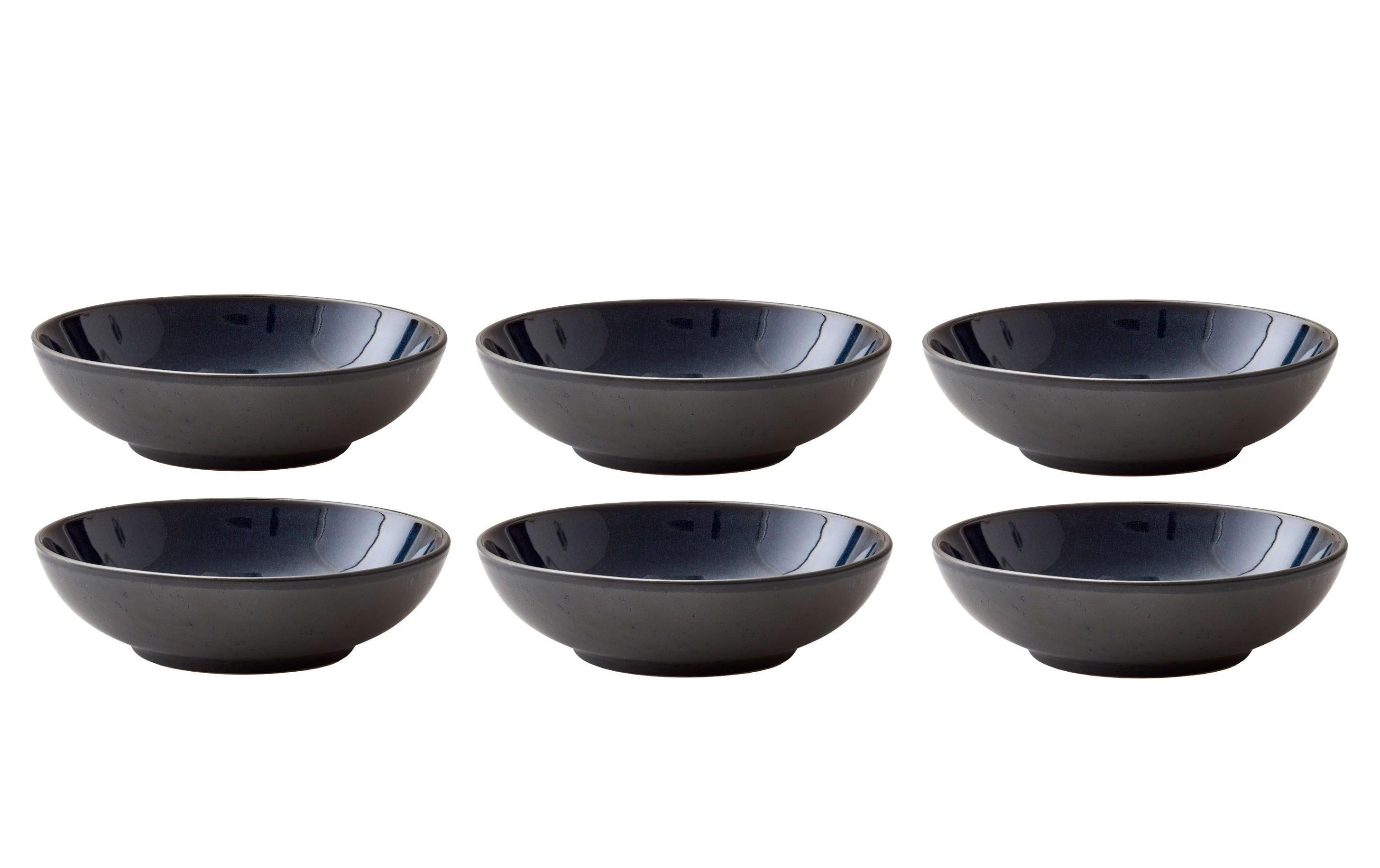 Bitz Suppen- & Pastateller Ø 20 cm, 6 Stück, Schwarz/Dunkelblau