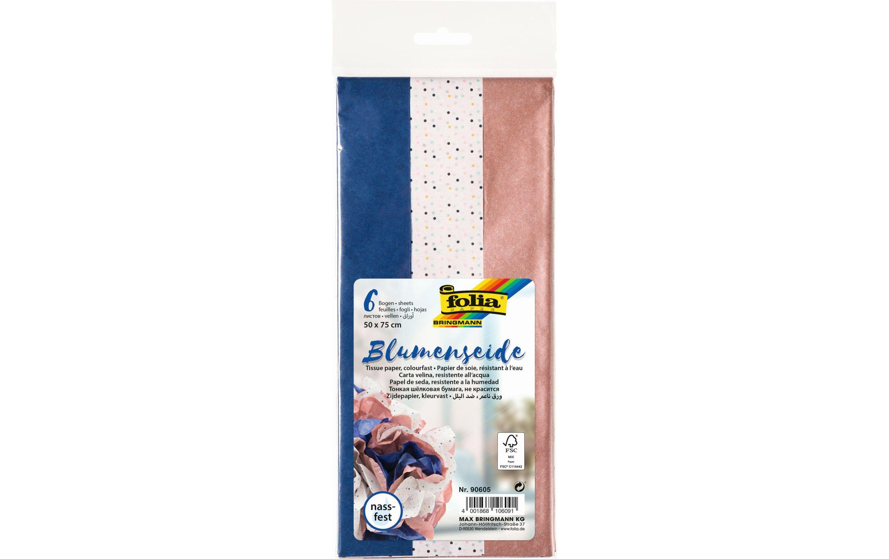 Folia Seidenpapier Mix Blau
