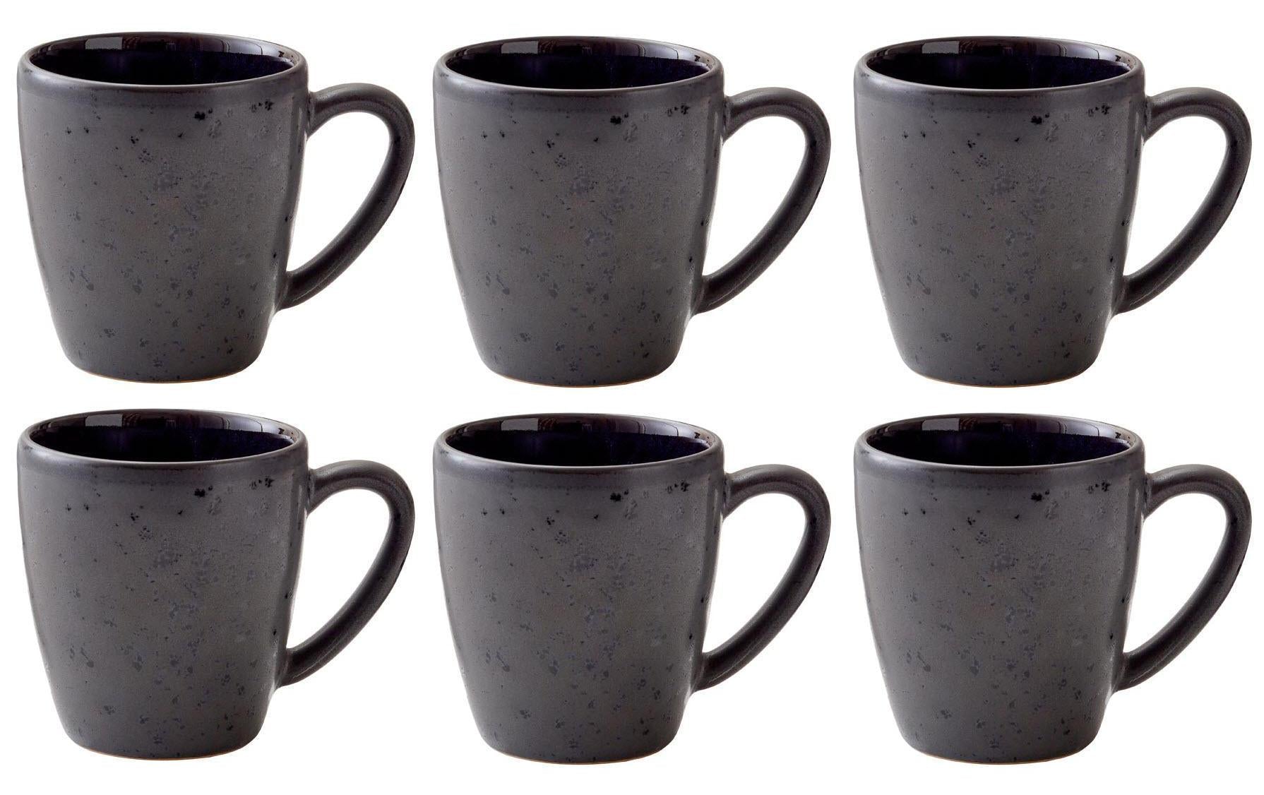 Bitz Kaffeetasse 190 ml, 6 Stück, Schwarz/Dunkelblau
