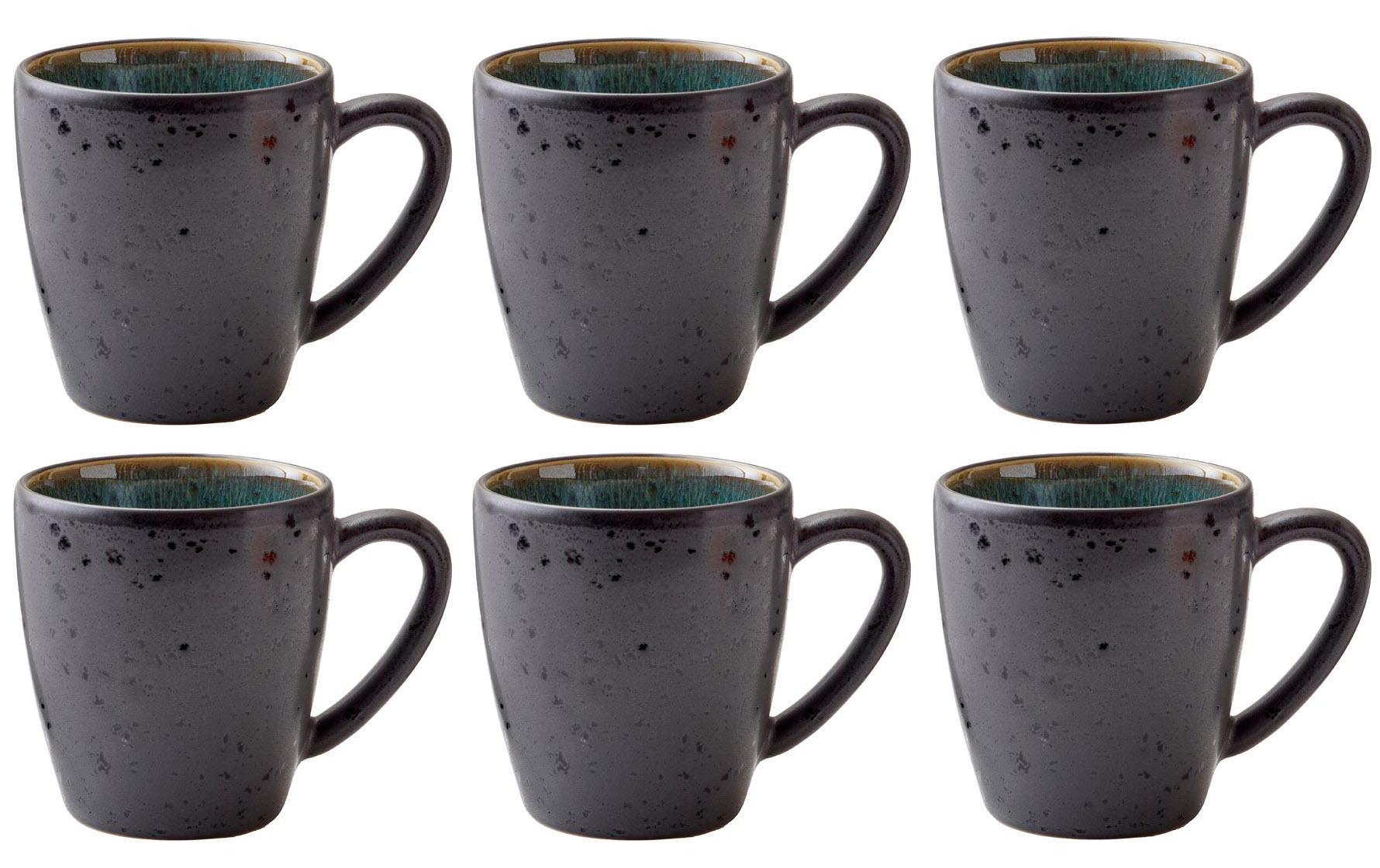 Bitz Kaffeetasse 190 ml, 6 Stück, Grün/Schwarz