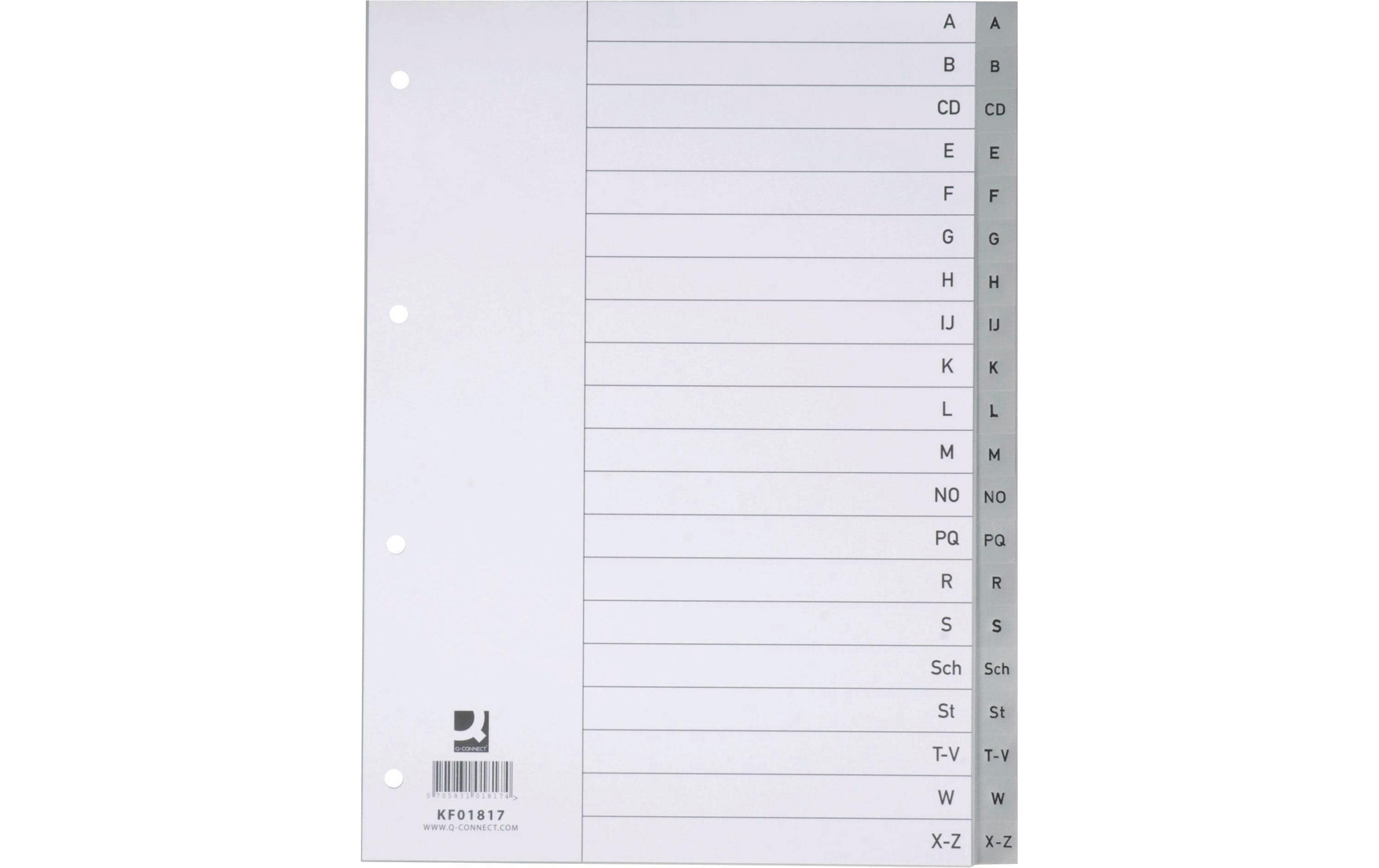 CONNECT Register A4, A-Z