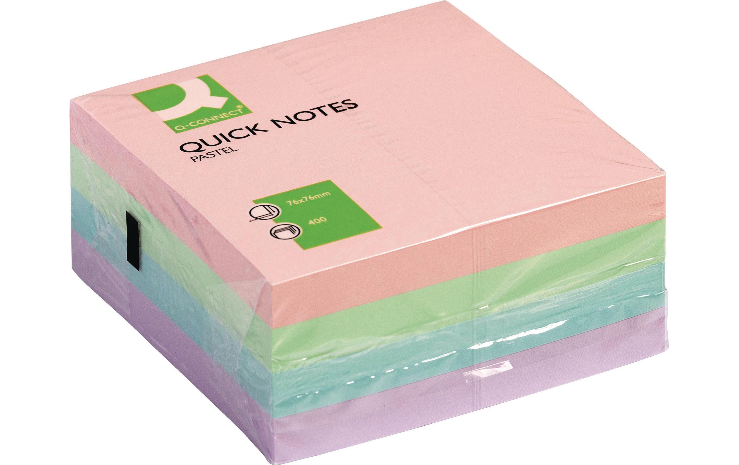 CONNECT Notizzettel Quick Notes 76 x 76 mm, Pastell