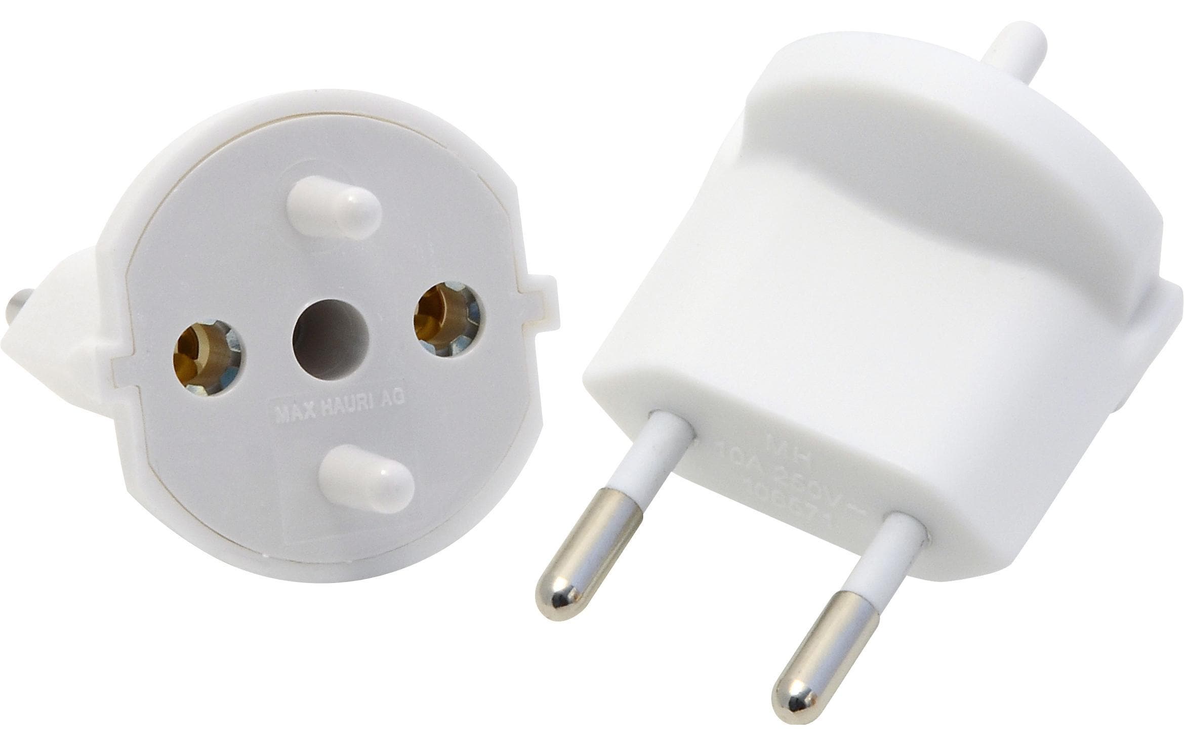 Max Hauri Fixadapter SchuKo Konturenstecker – T11 Weiss