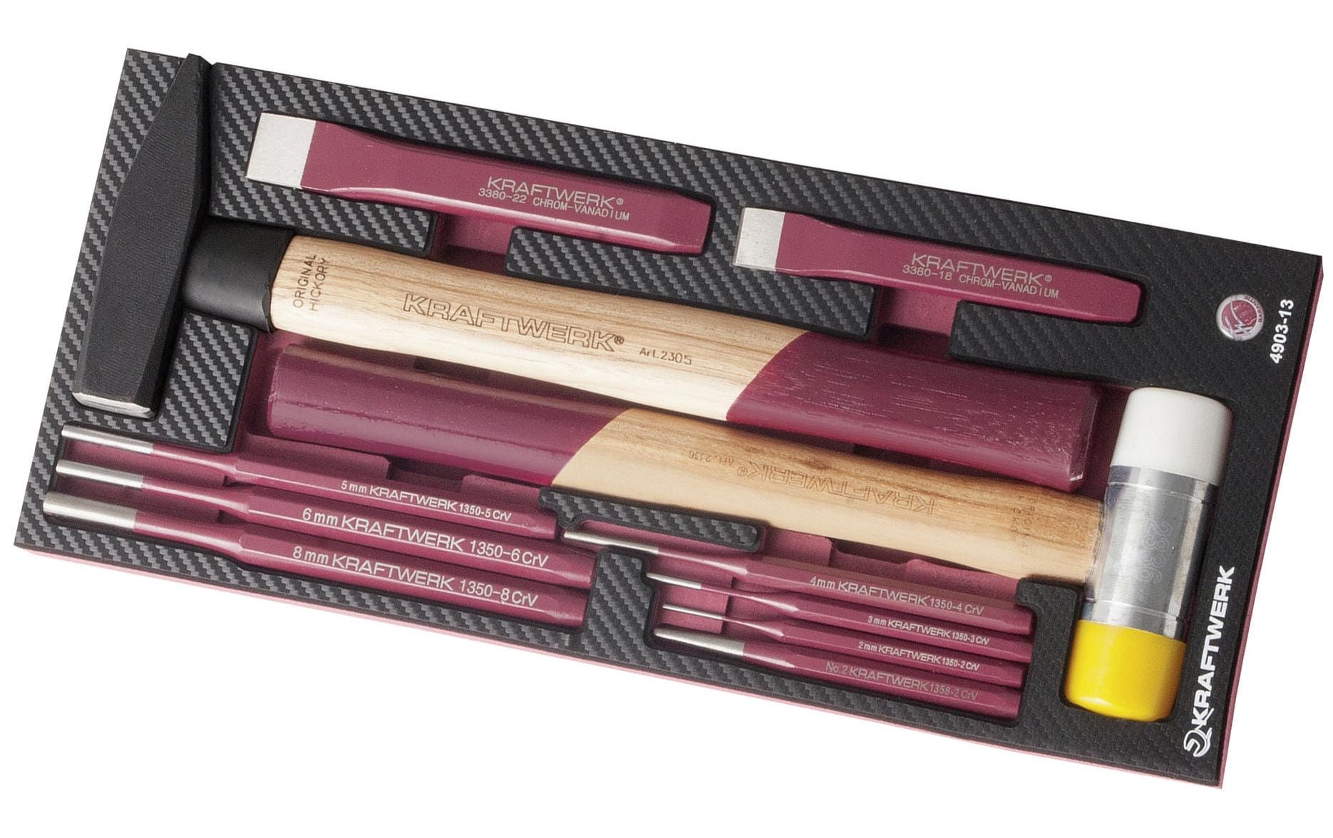 Kraftwerk Schlagwerkzeug-Set Completo EVA3 4903-13 11-teilig