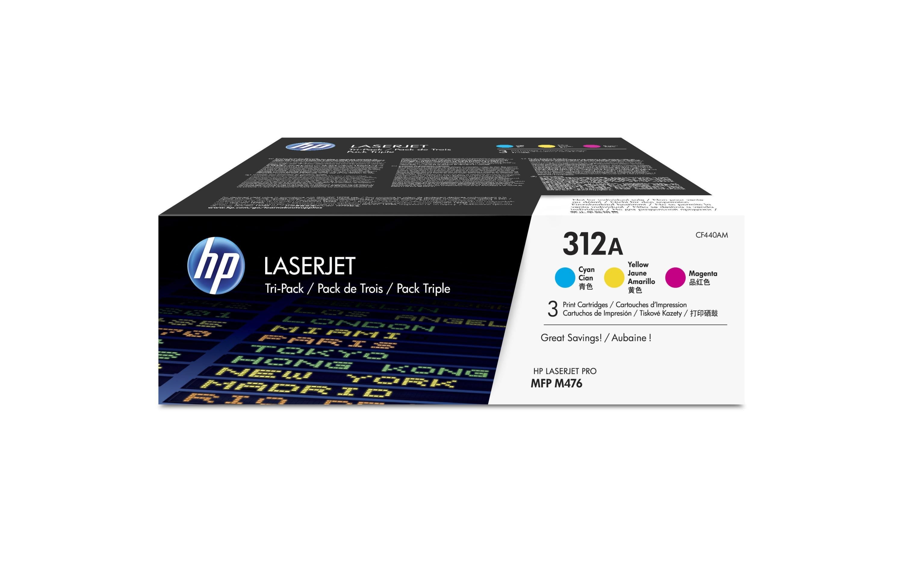 HP Toner Nr. 312A (CF440AM) Cyan/Magenta/Yellow