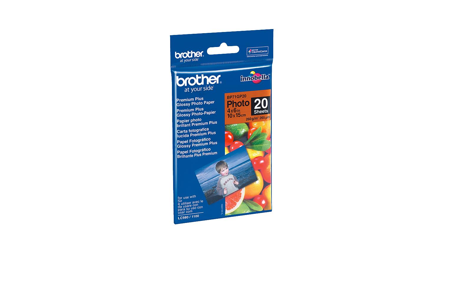 Brother Fotopapier 10 x 15 cm 260 g/m² 20 Stück